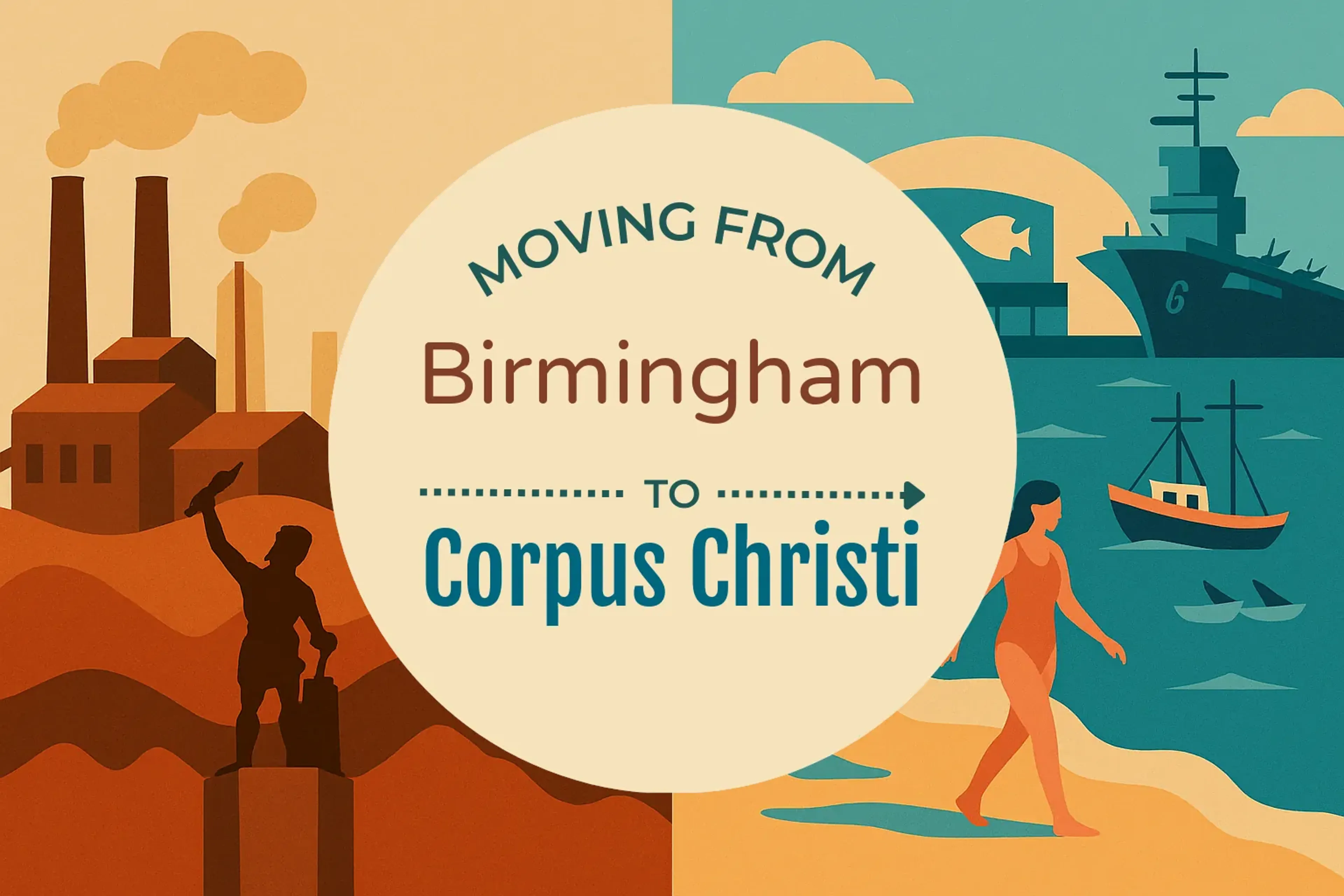 Side-by-side comparison of Birmingham to Corpus Christi moving companies