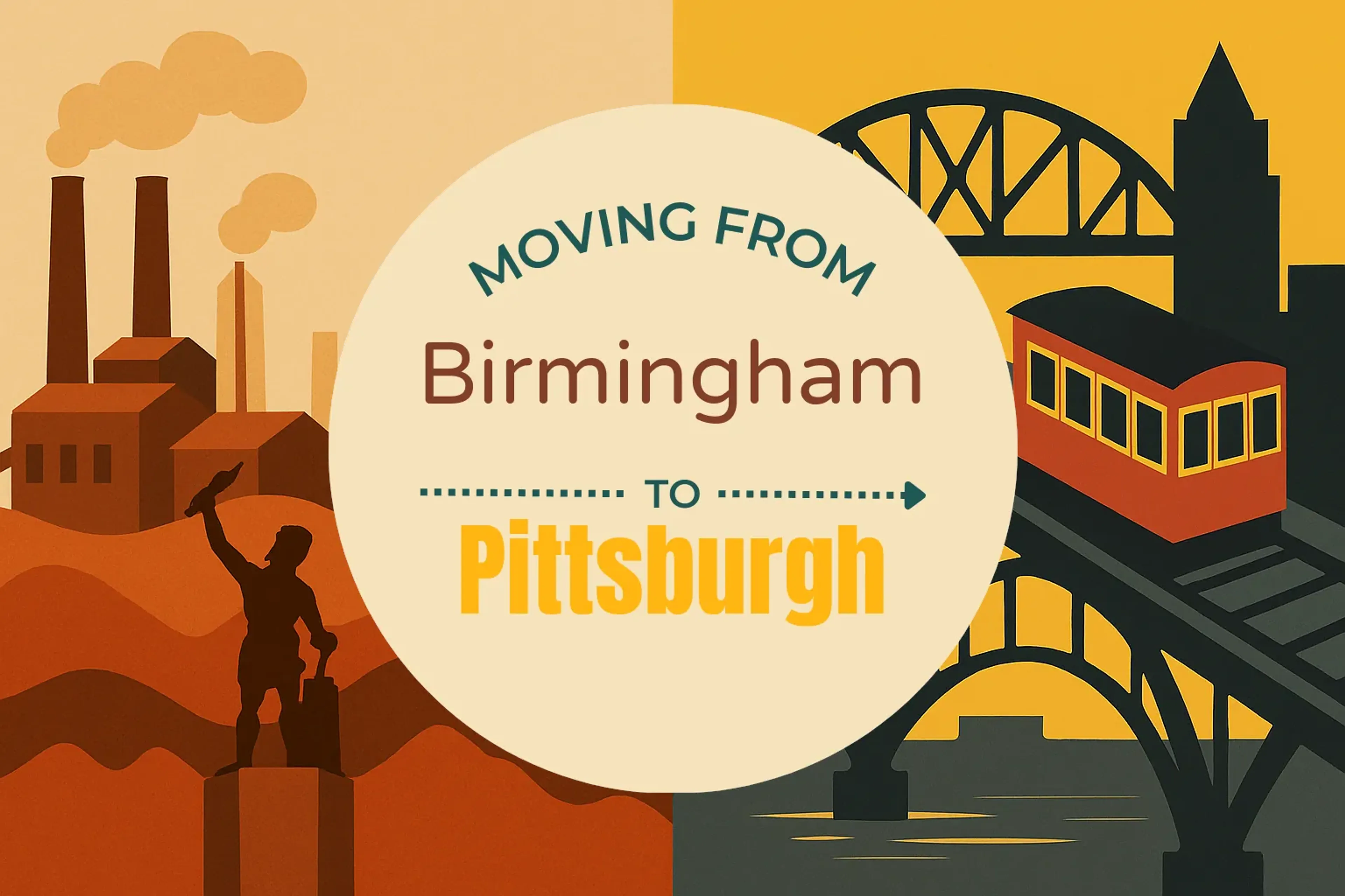 Side-by-side comparison of Birmingham to Pittsburgh moving companies
