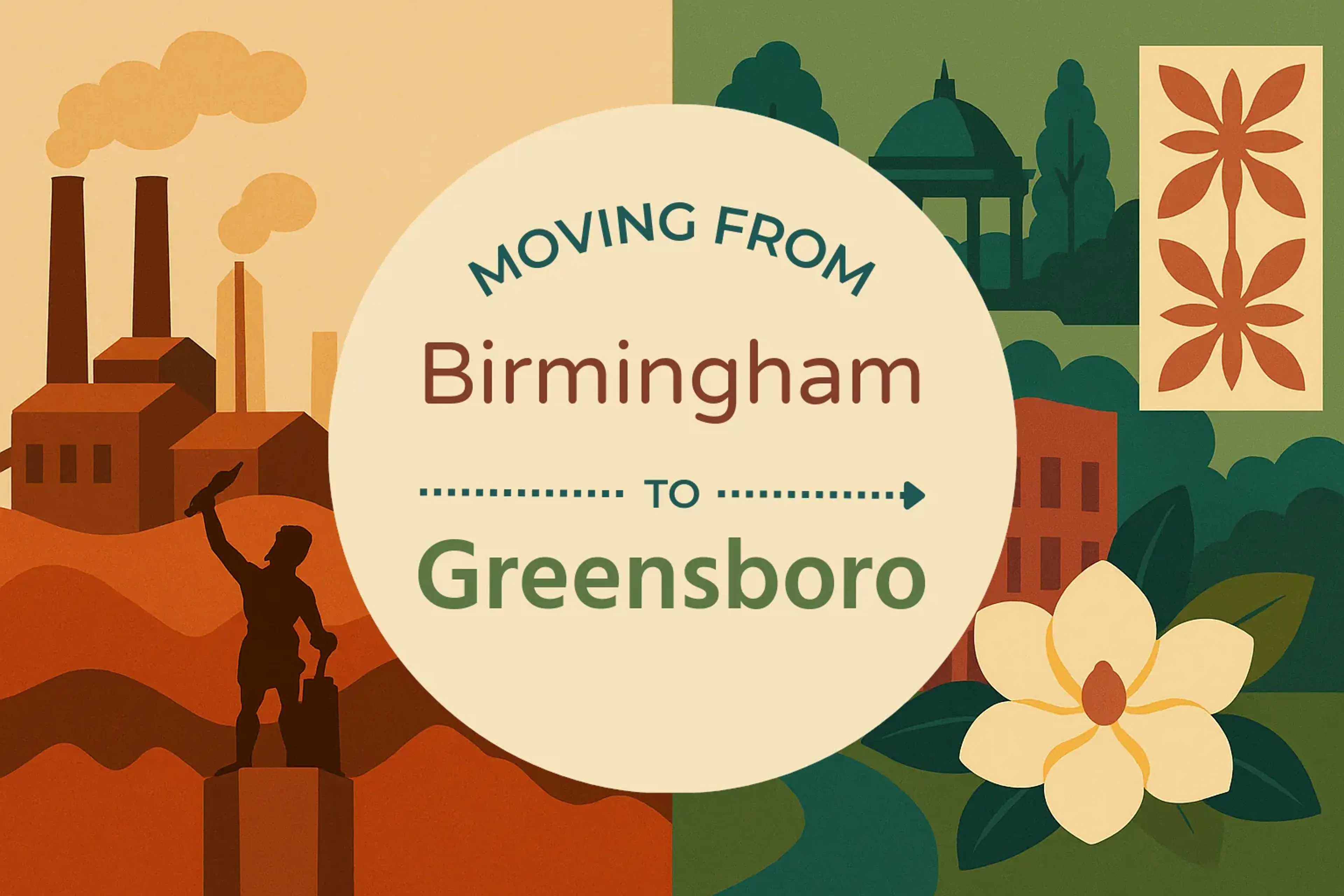 Side-by-side comparison of Birmingham to Greensboro moving companies