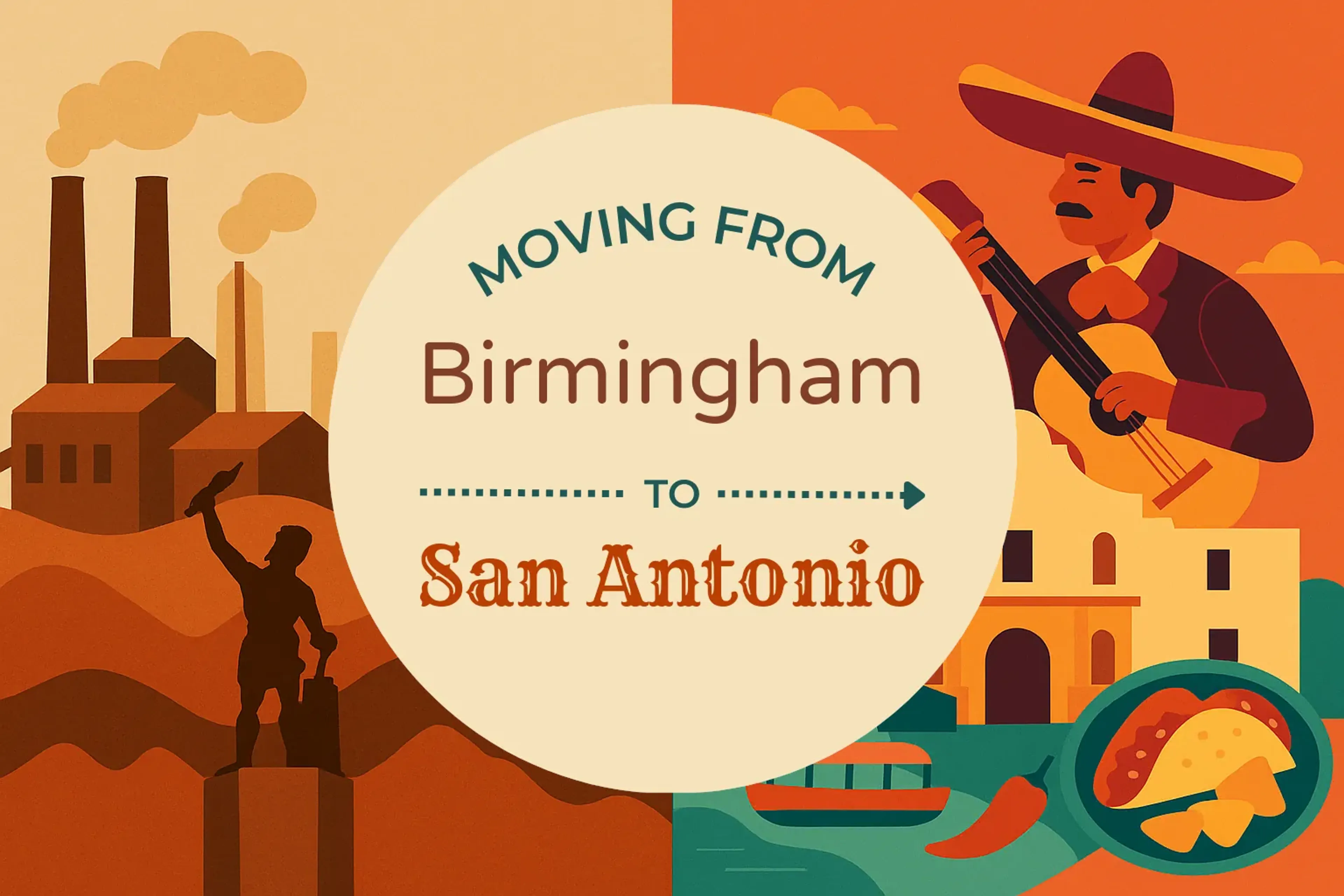 Side-by-side comparison of Birmingham to San Antonio moving companies