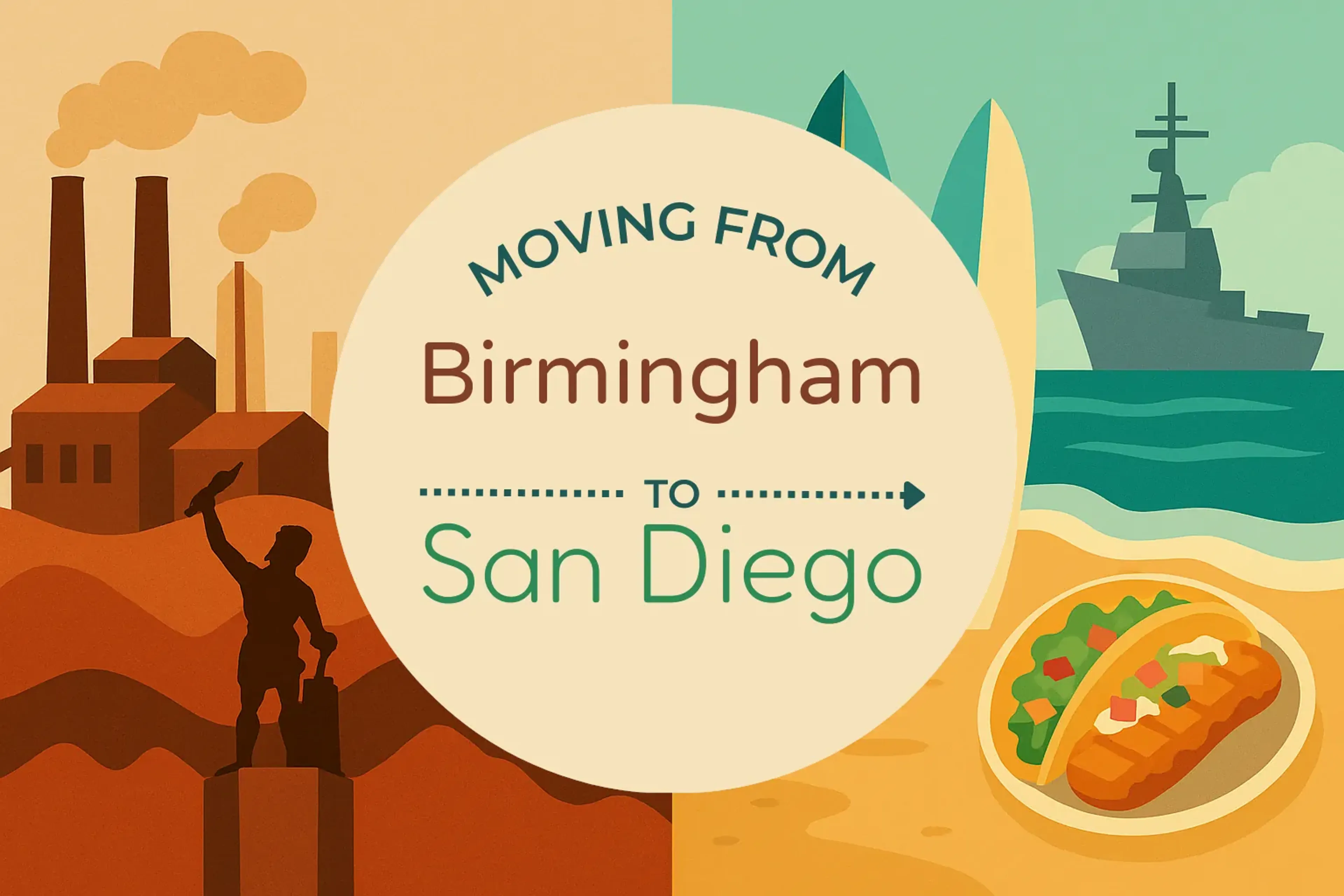 Side-by-side comparison of Birmingham to San Diego moving companies