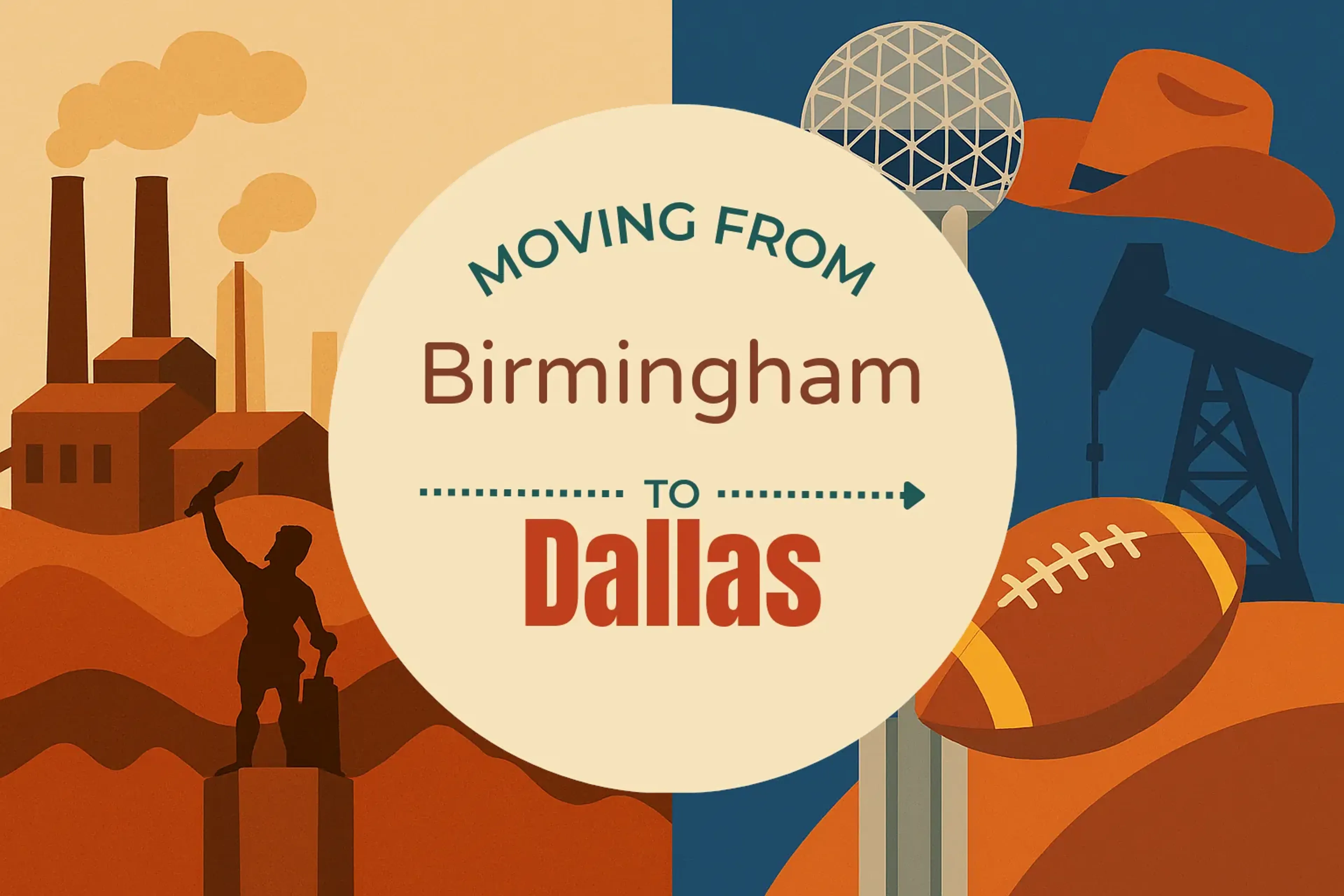 Side-by-side comparison of Birmingham to Dallas moving companies