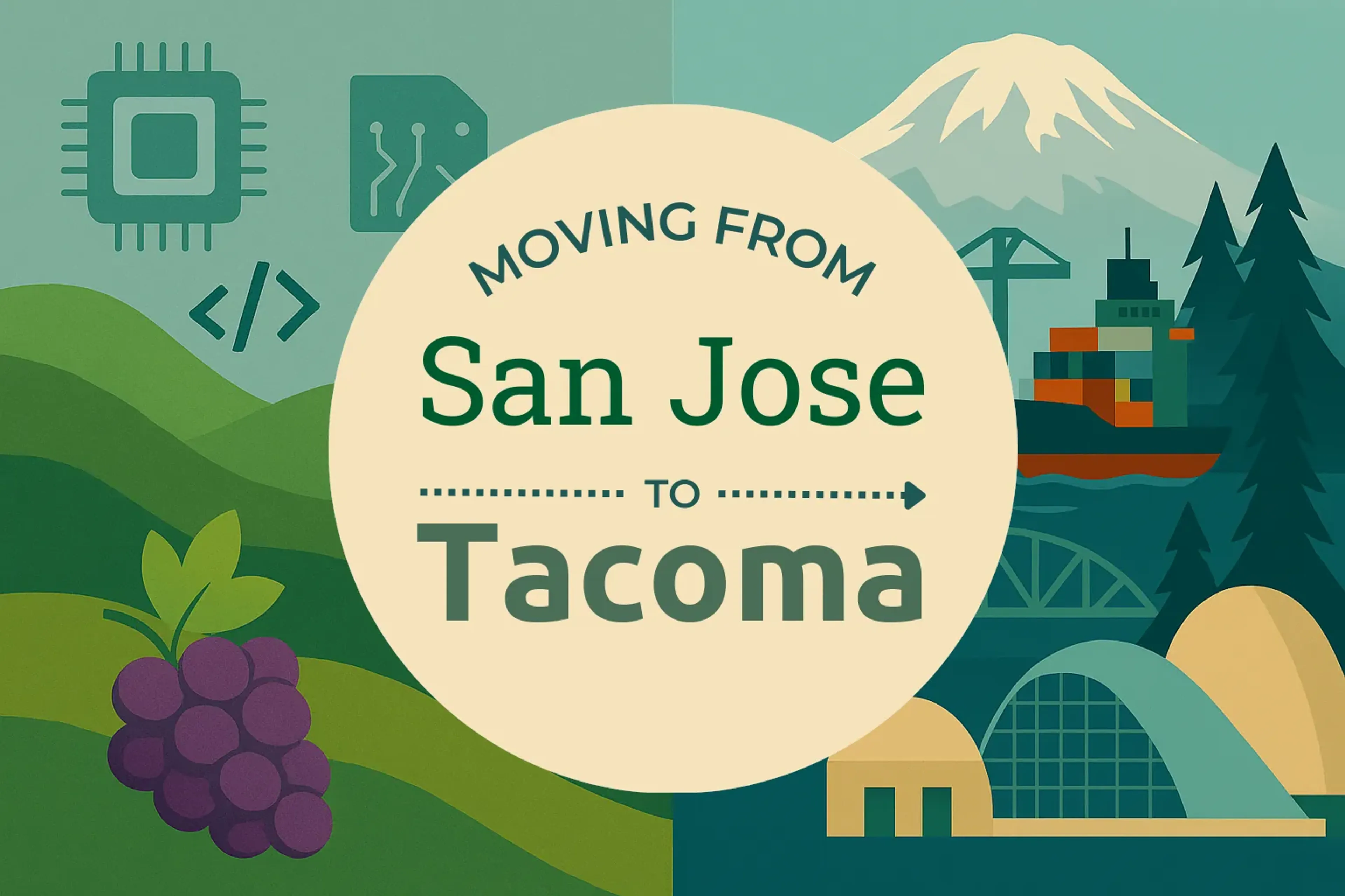 Side-by-side comparison of San Jose to Tacoma moving companies