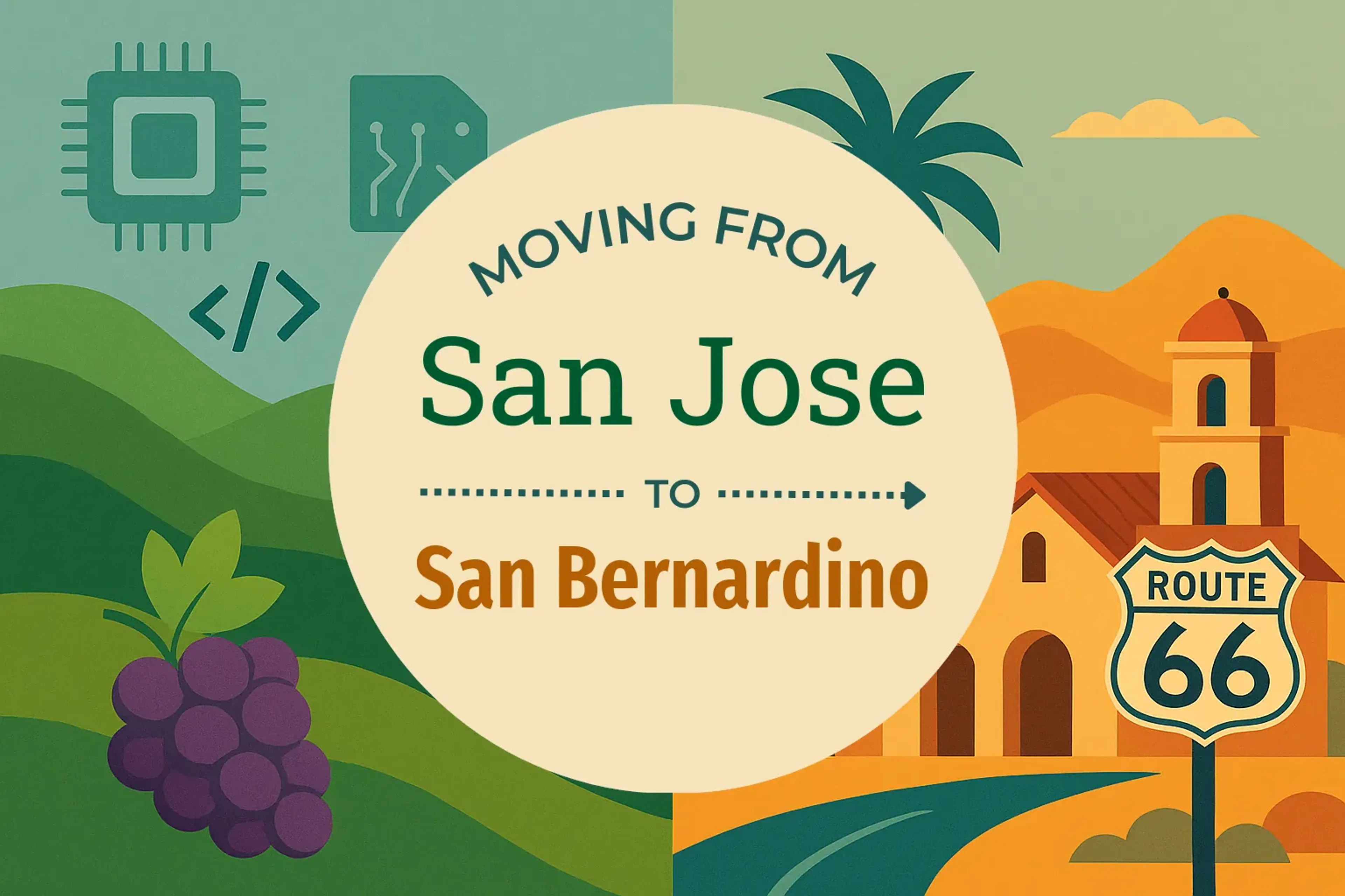 Side-by-side comparison of San Jose to San Bernardino moving companies