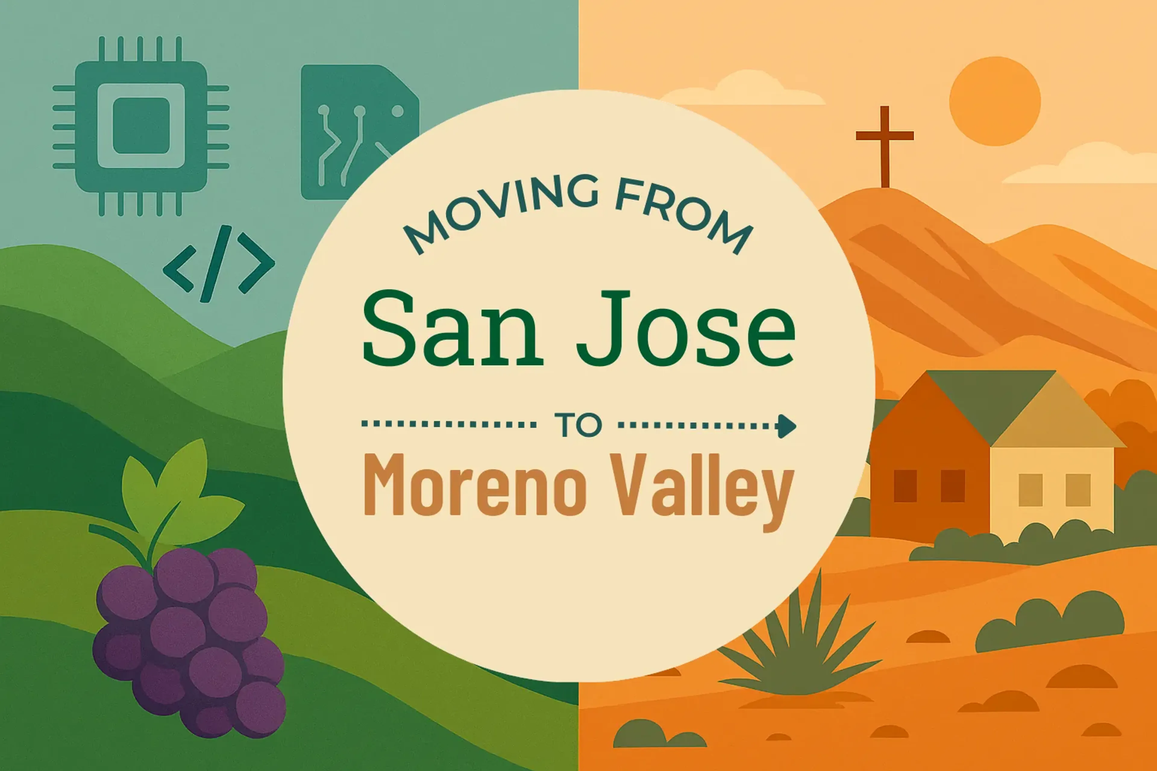 Side-by-side comparison of San Jose to Moreno Valley moving companies