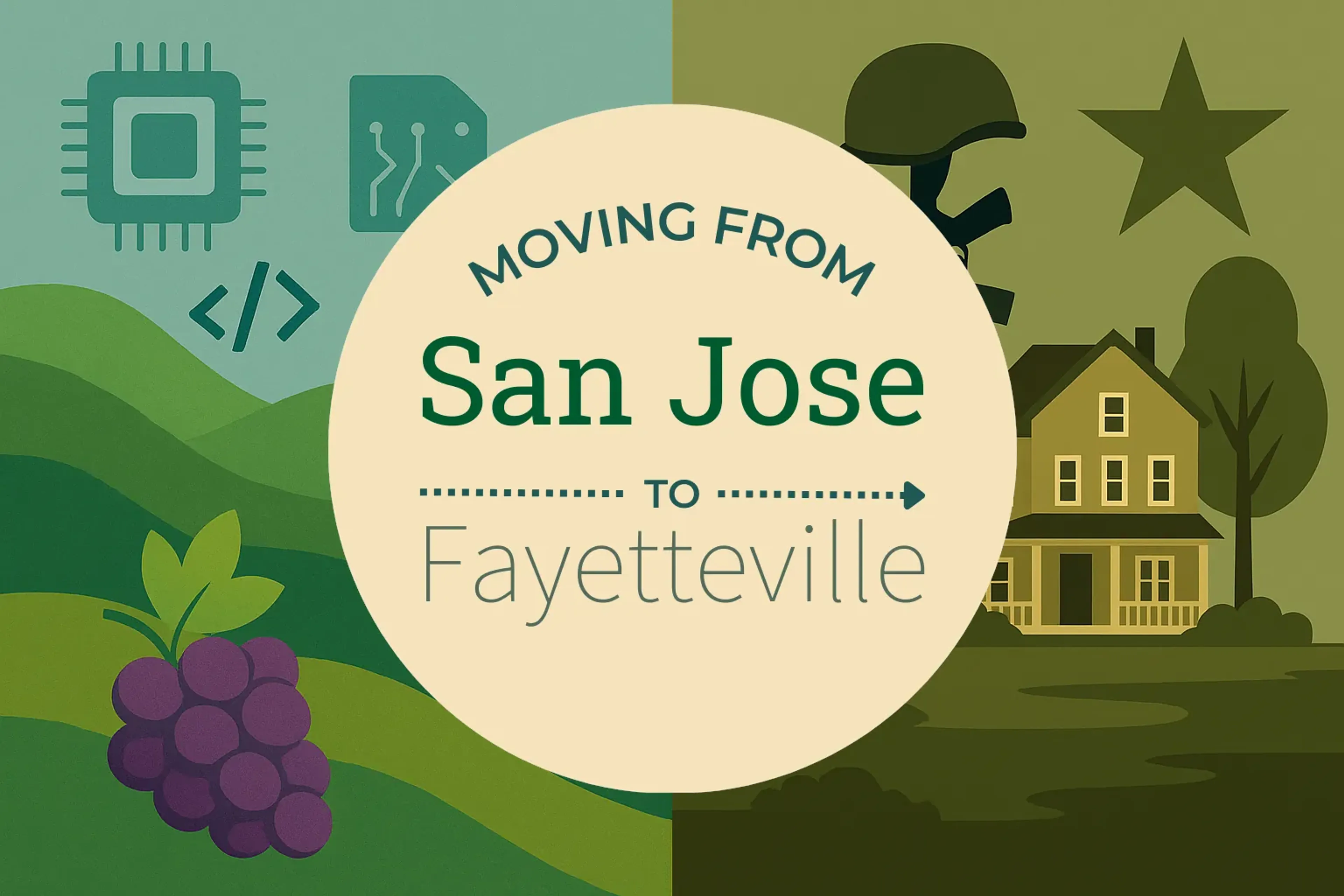 Side-by-side comparison of San Jose to Fayetteville moving companies