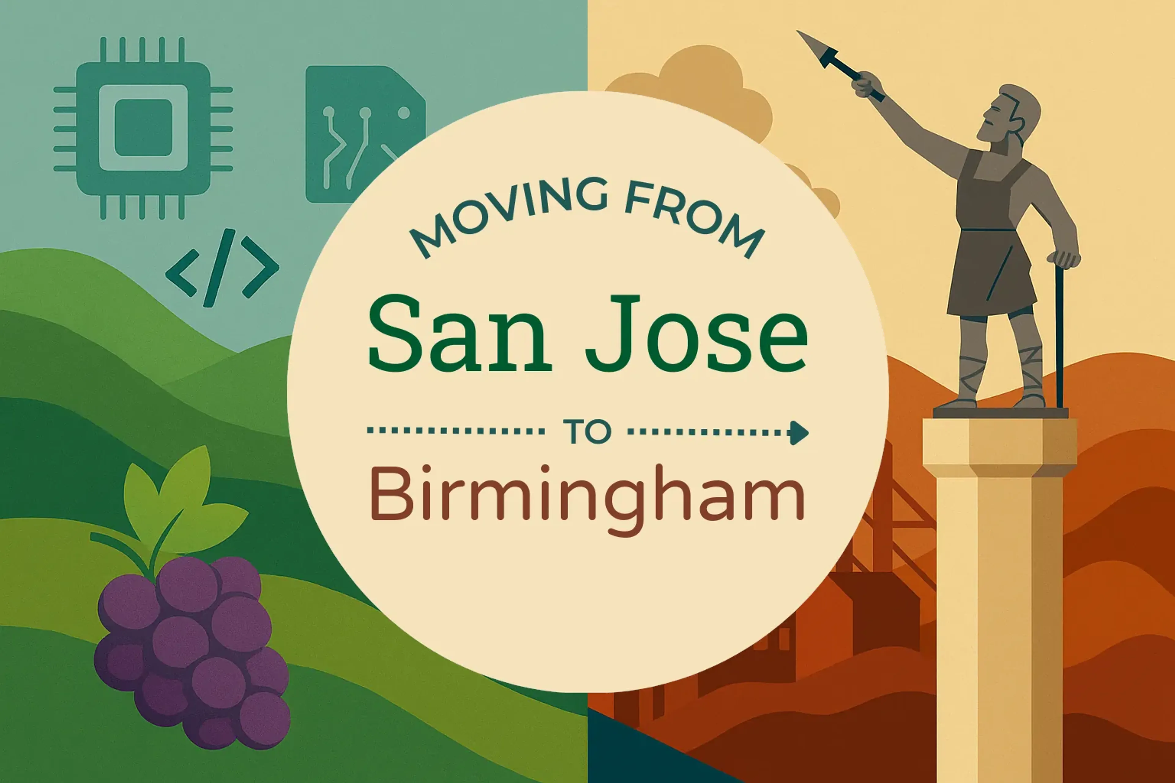 Side-by-side comparison of San Jose to Birmingham moving companies