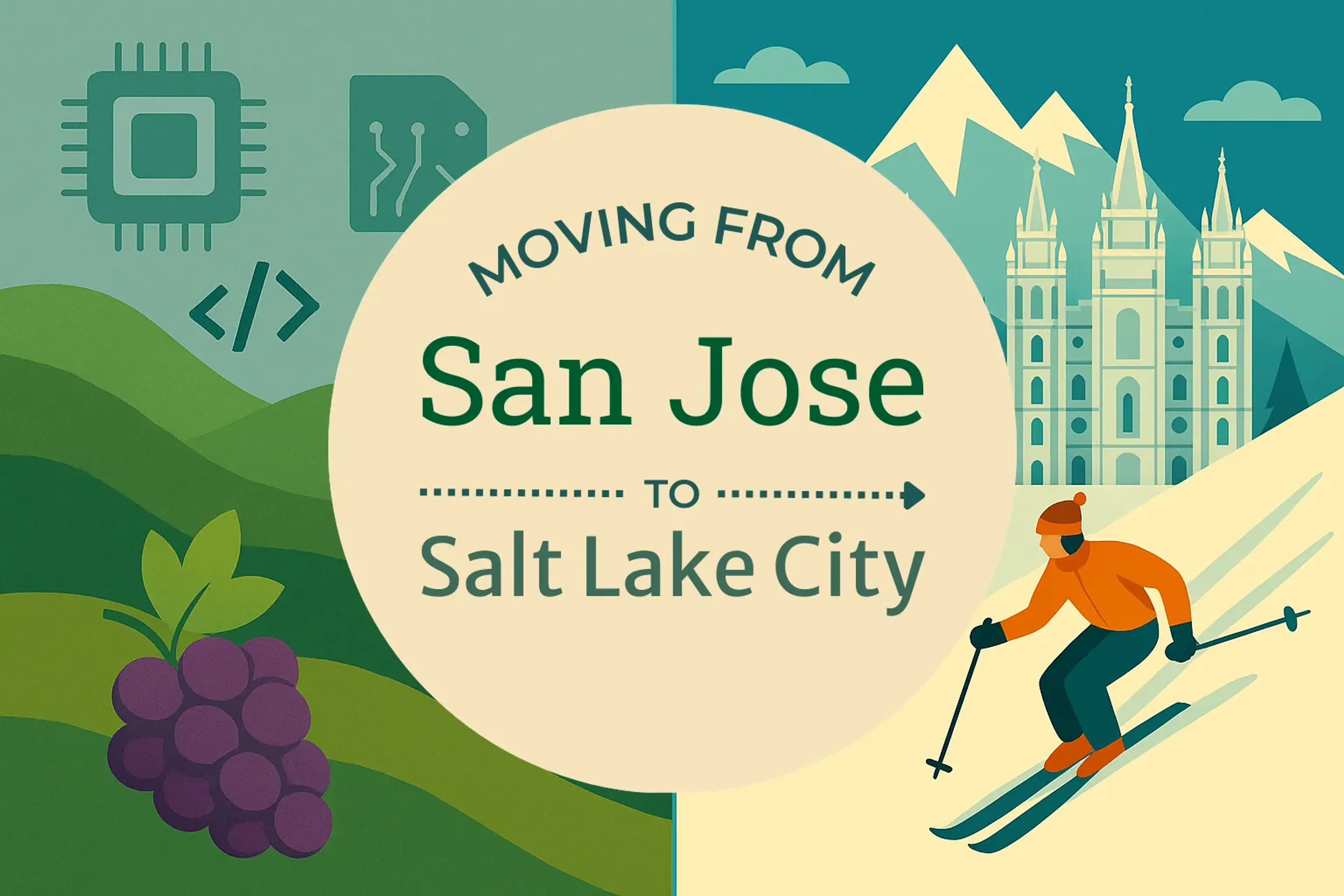 Side-by-side comparison of San Jose to Salt Lake City moving companies