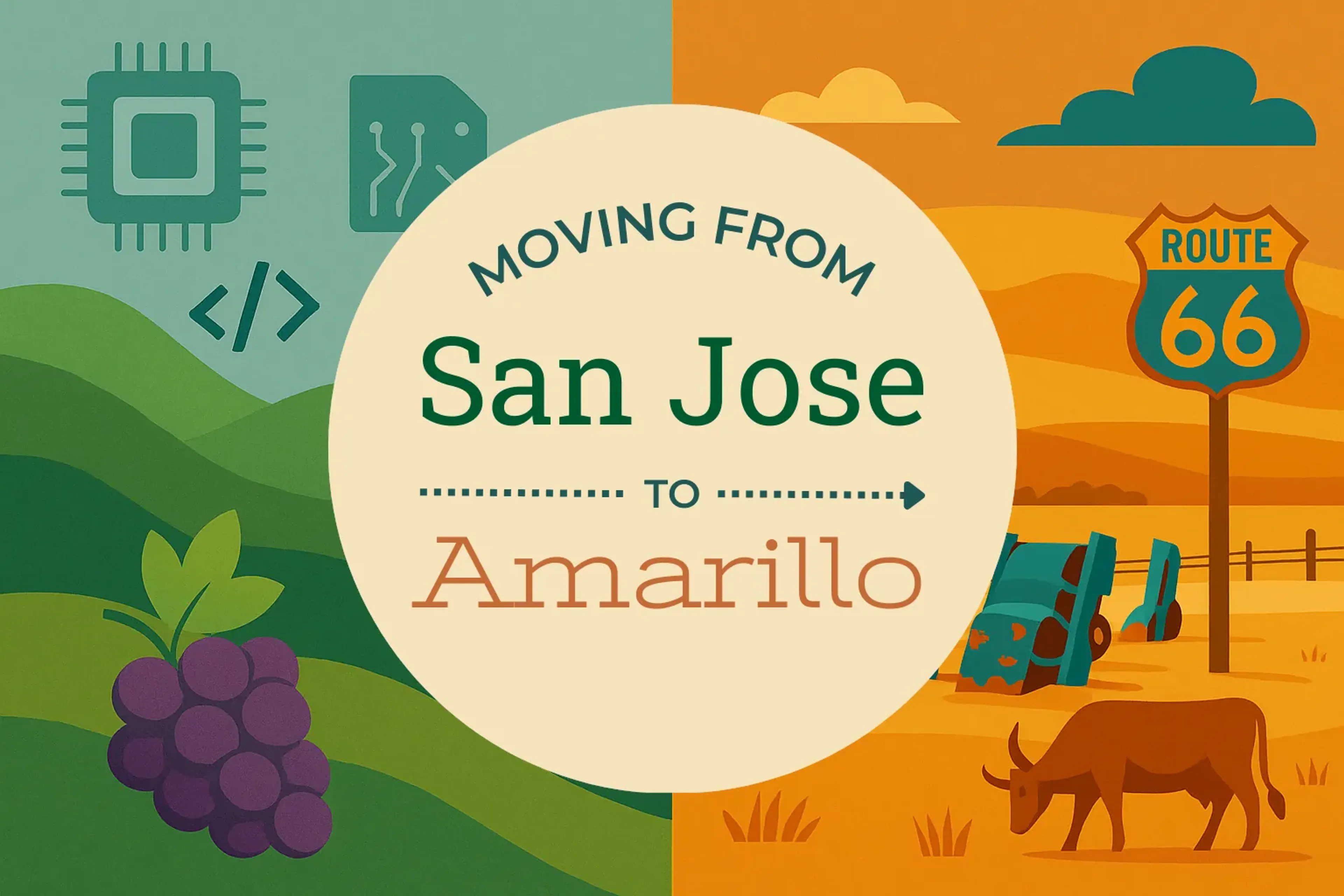 Side-by-side comparison of San Jose to Amarillo moving companies
