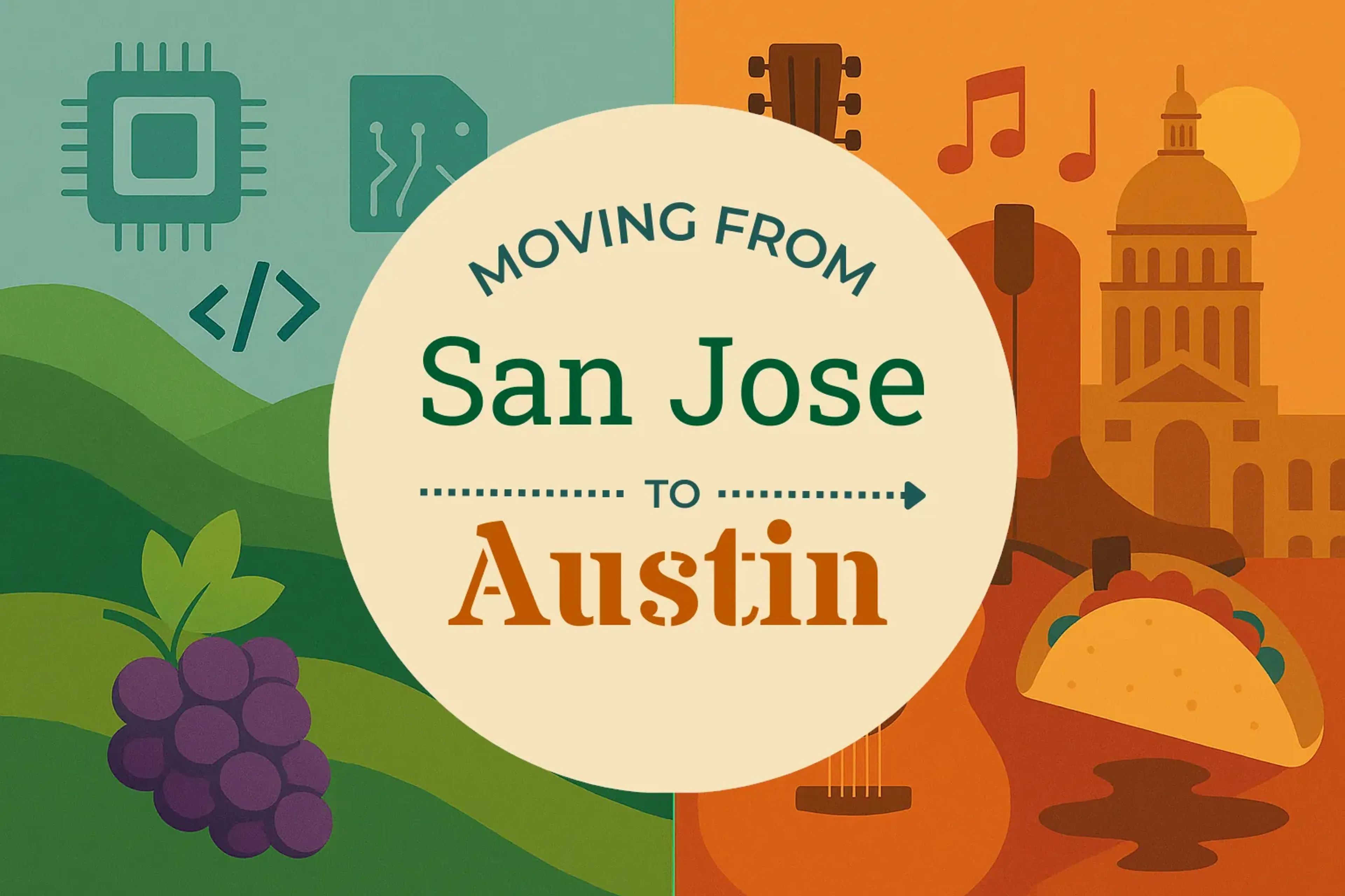 Side-by-side comparison of San Jose to Austin moving companies