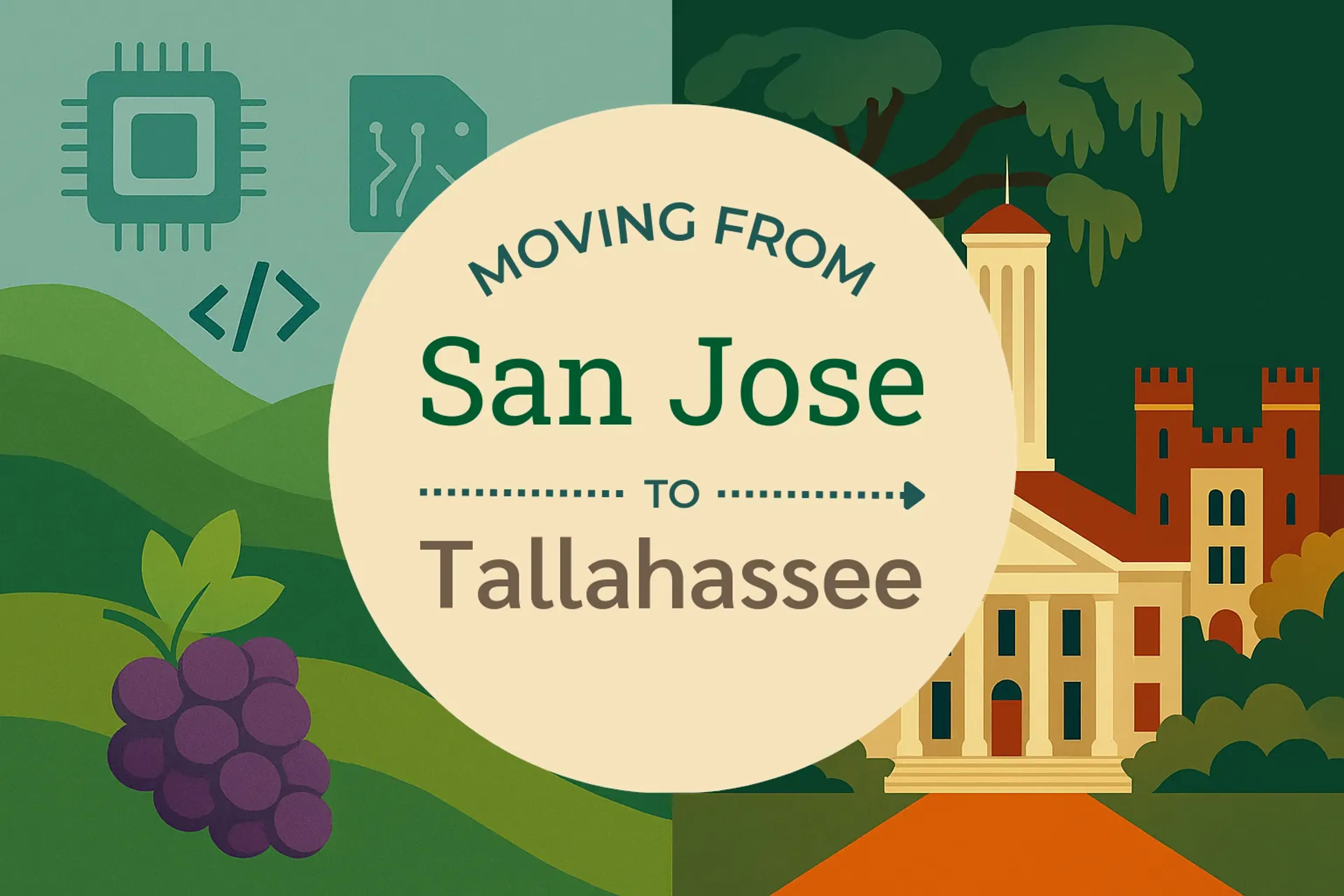Side-by-side comparison of San Jose to Tallahassee moving companies