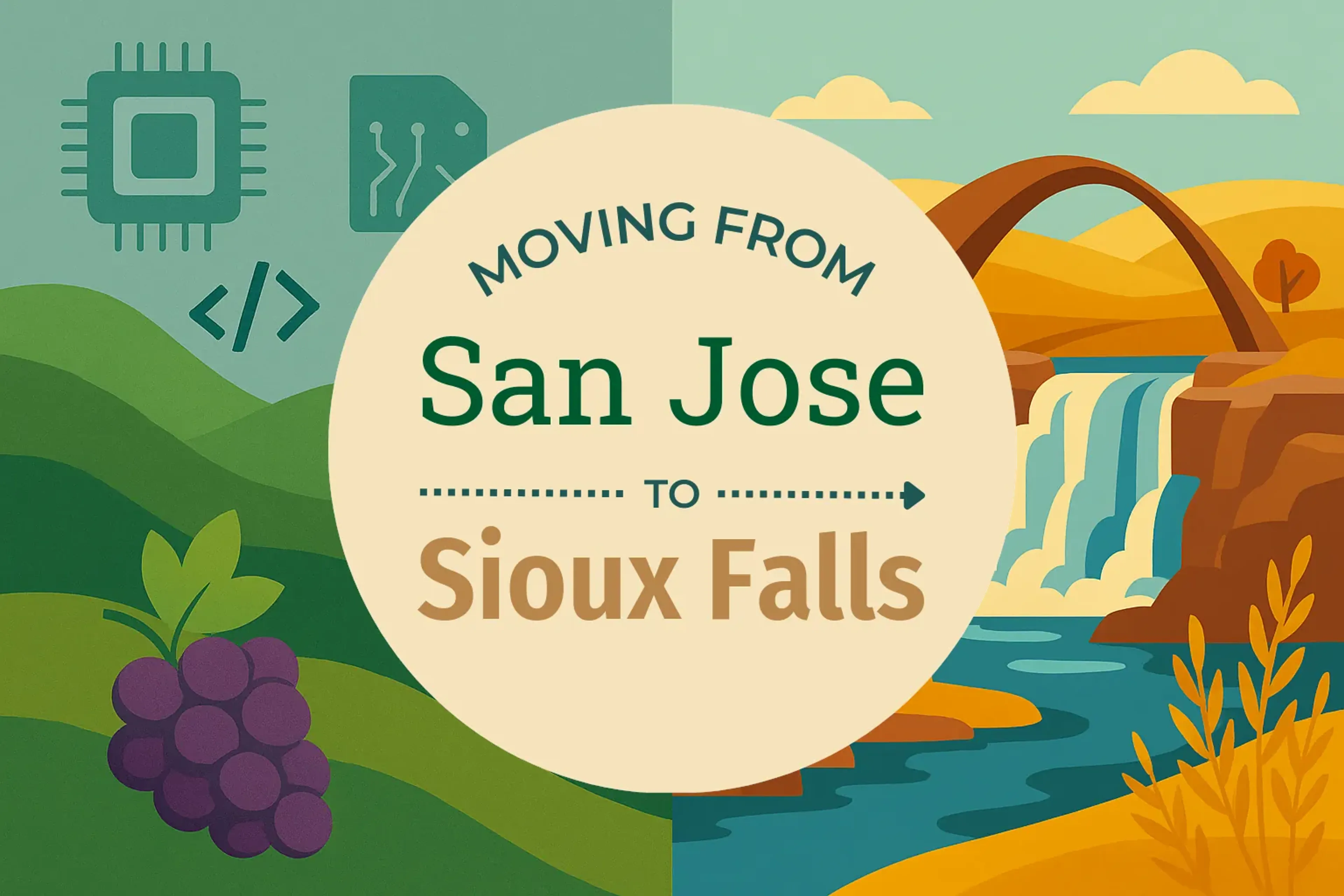 Side-by-side comparison of San Jose to Sioux Falls moving companies