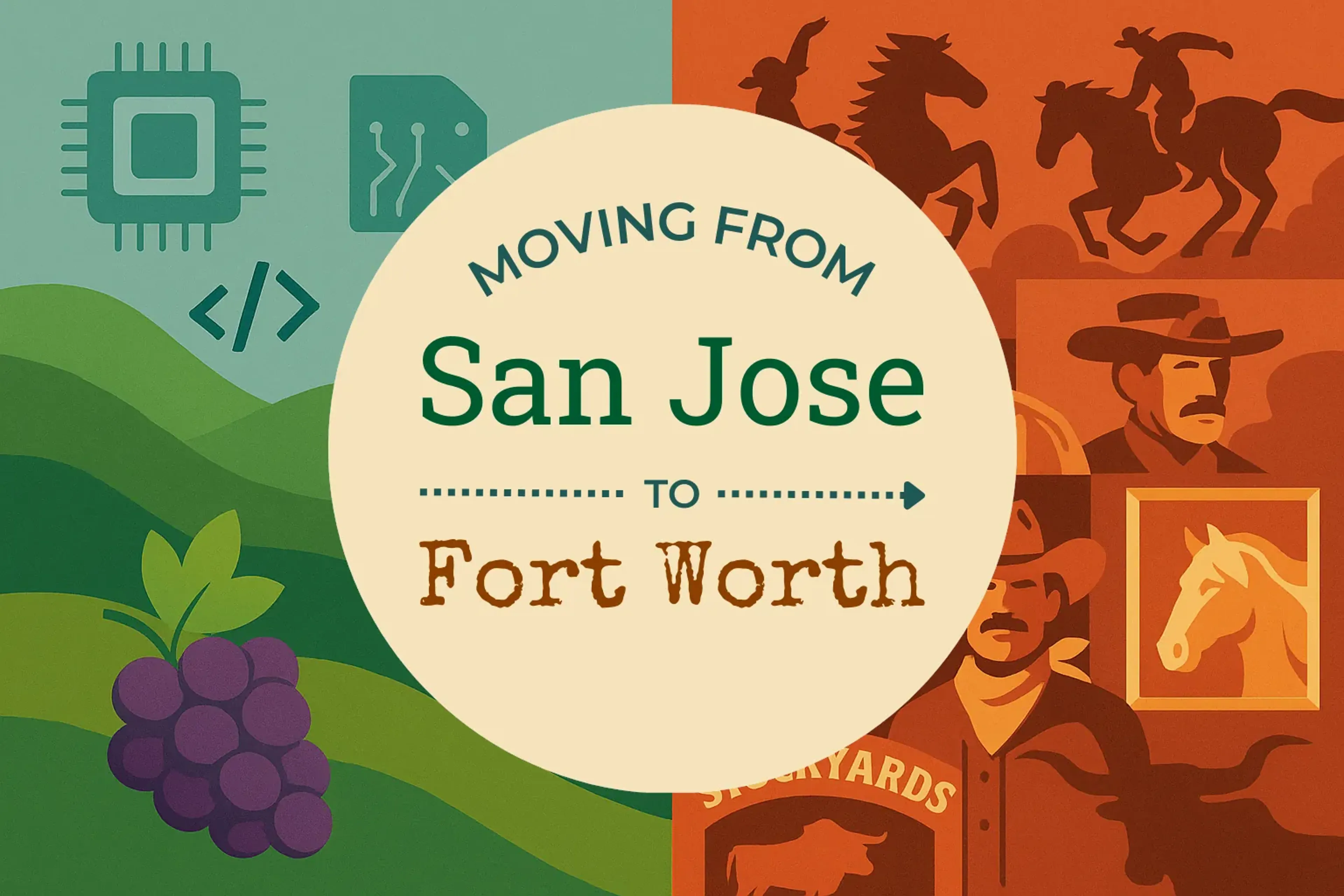 Side-by-side comparison of San Jose to Fort Worth moving companies