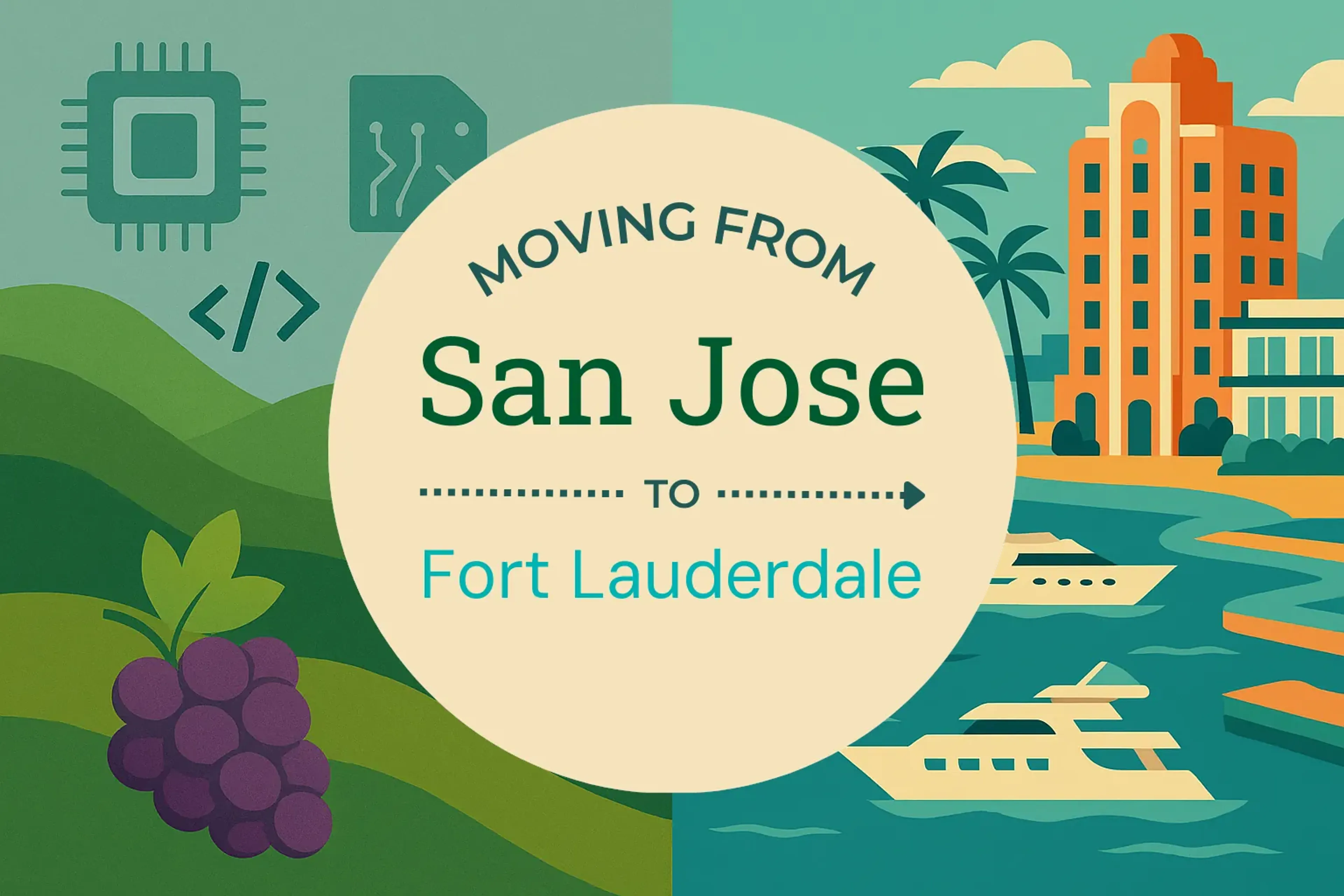 Side-by-side comparison of San Jose to Fort Lauderdale moving companies