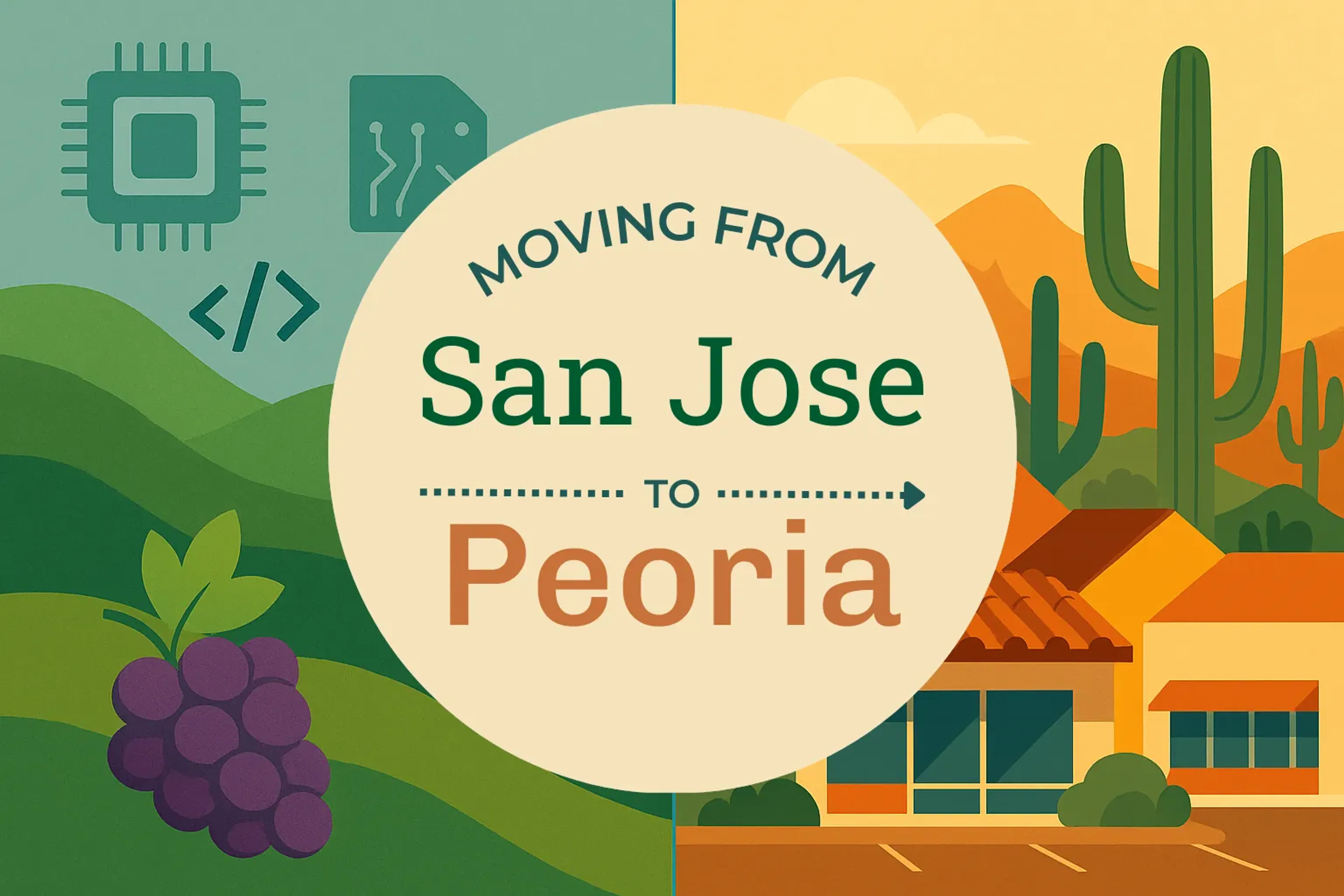 Side-by-side comparison of San Jose to Peoria moving companies