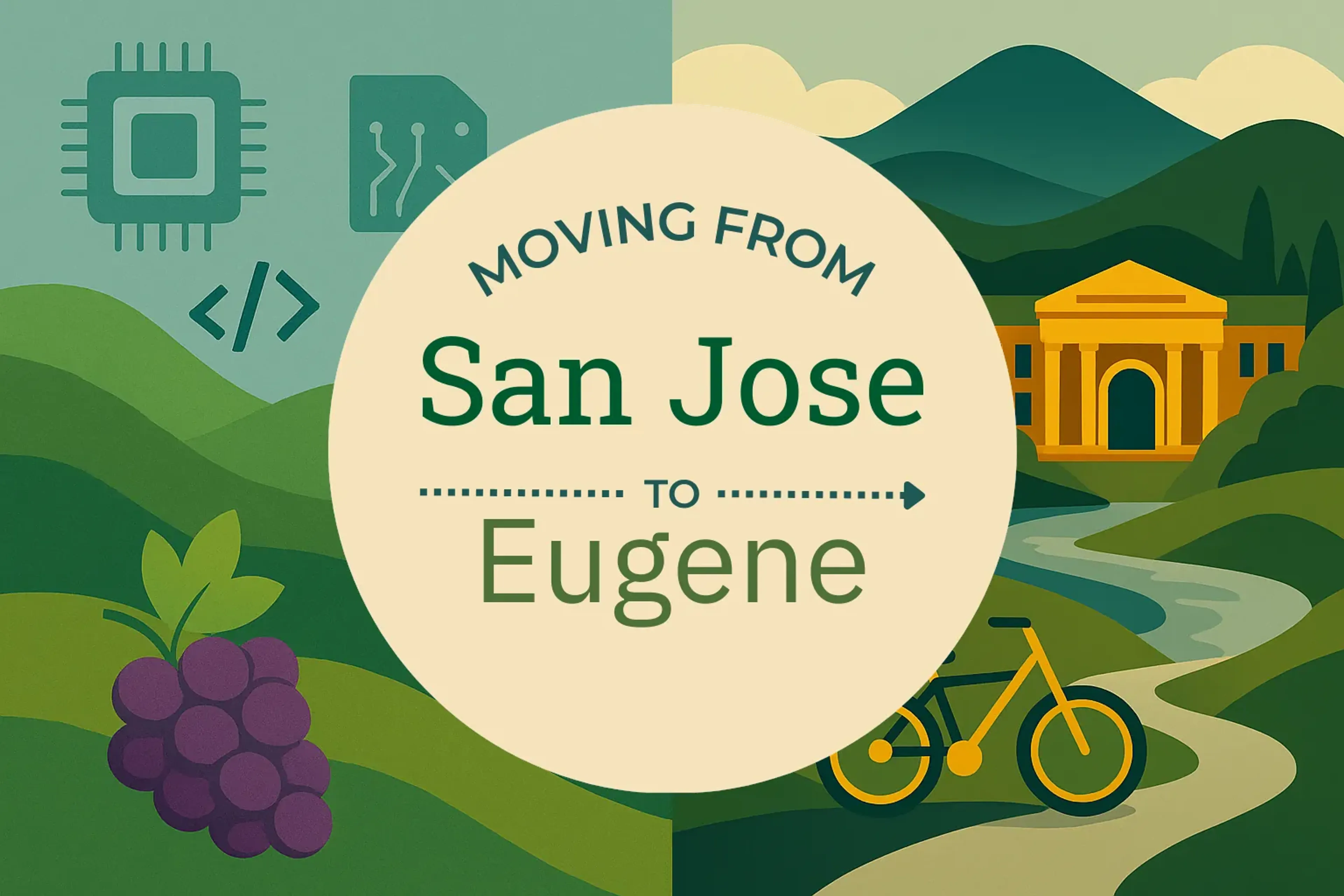 Side-by-side comparison of San Jose to Eugene moving companies