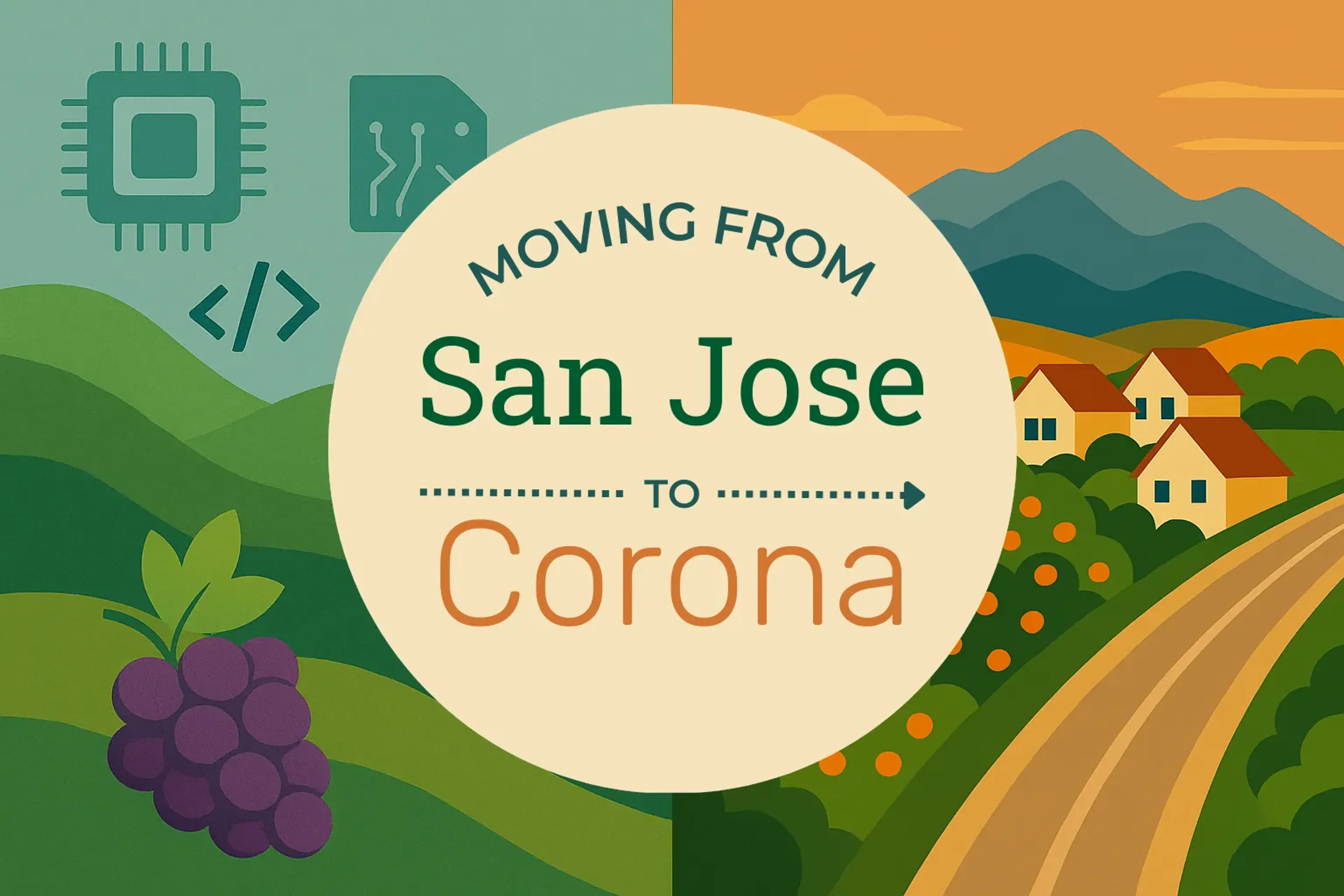 Side-by-side comparison of San Jose to Corona moving companies