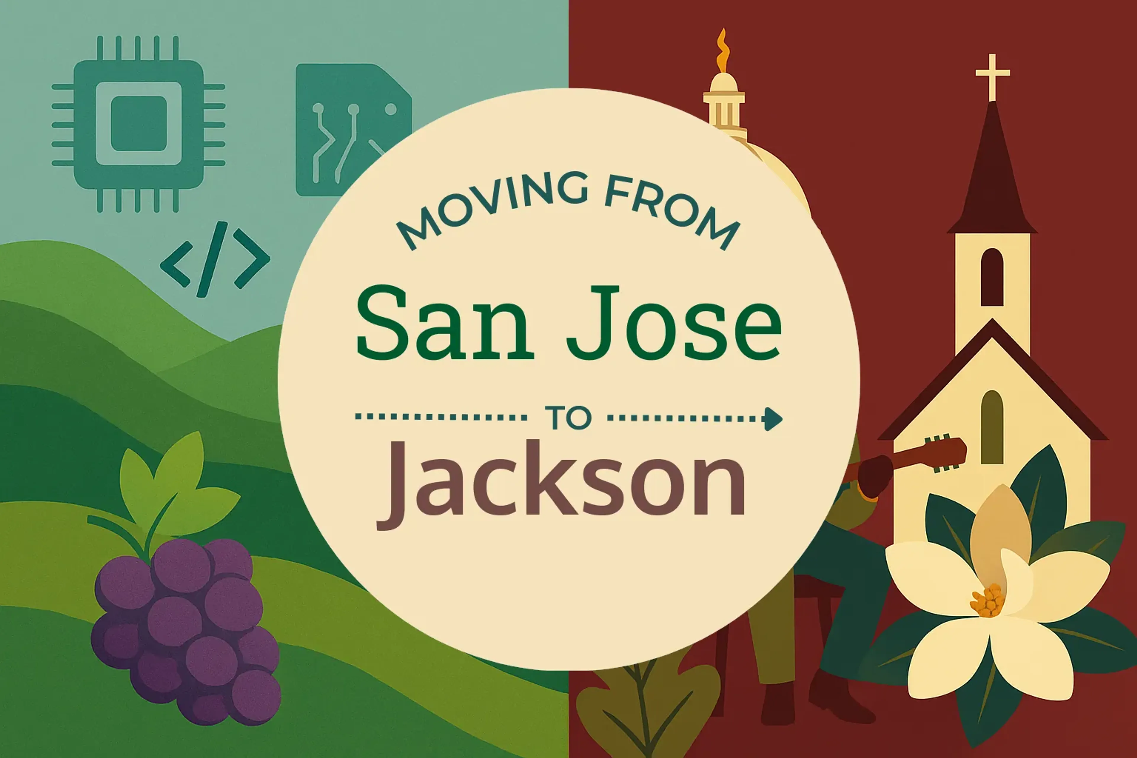 Side-by-side comparison of San Jose to Jackson moving companies