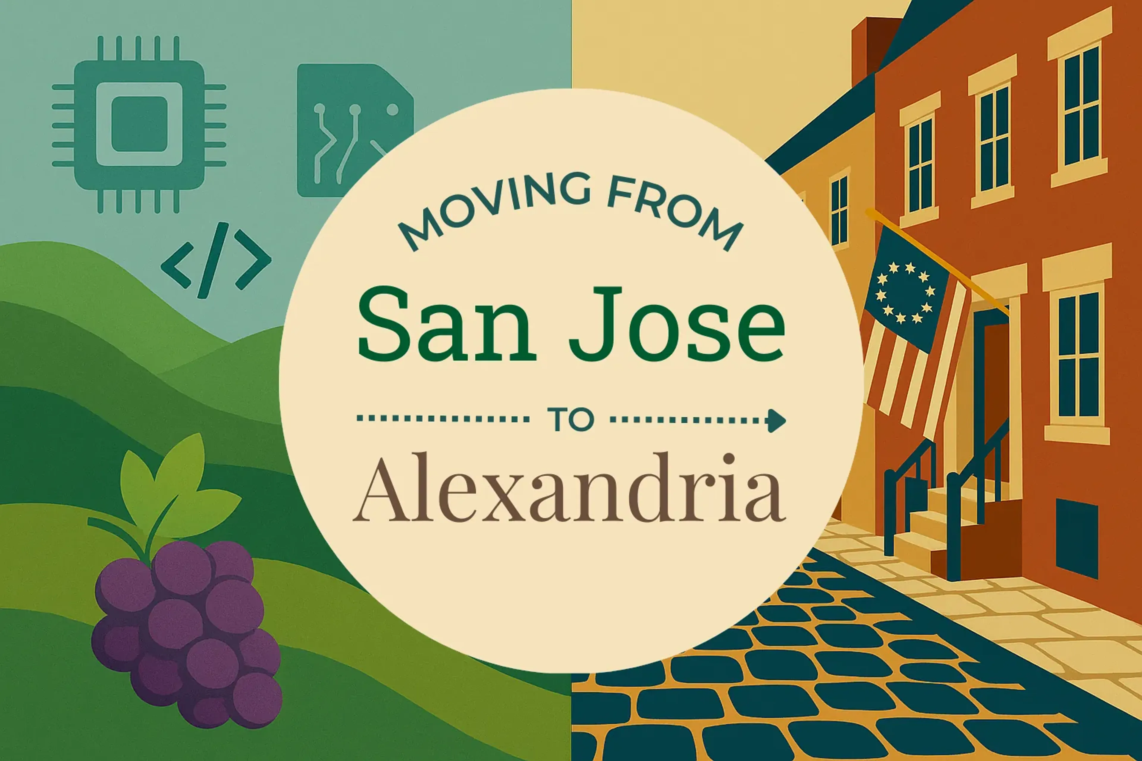 Side-by-side comparison of San Jose to Alexandria moving companies