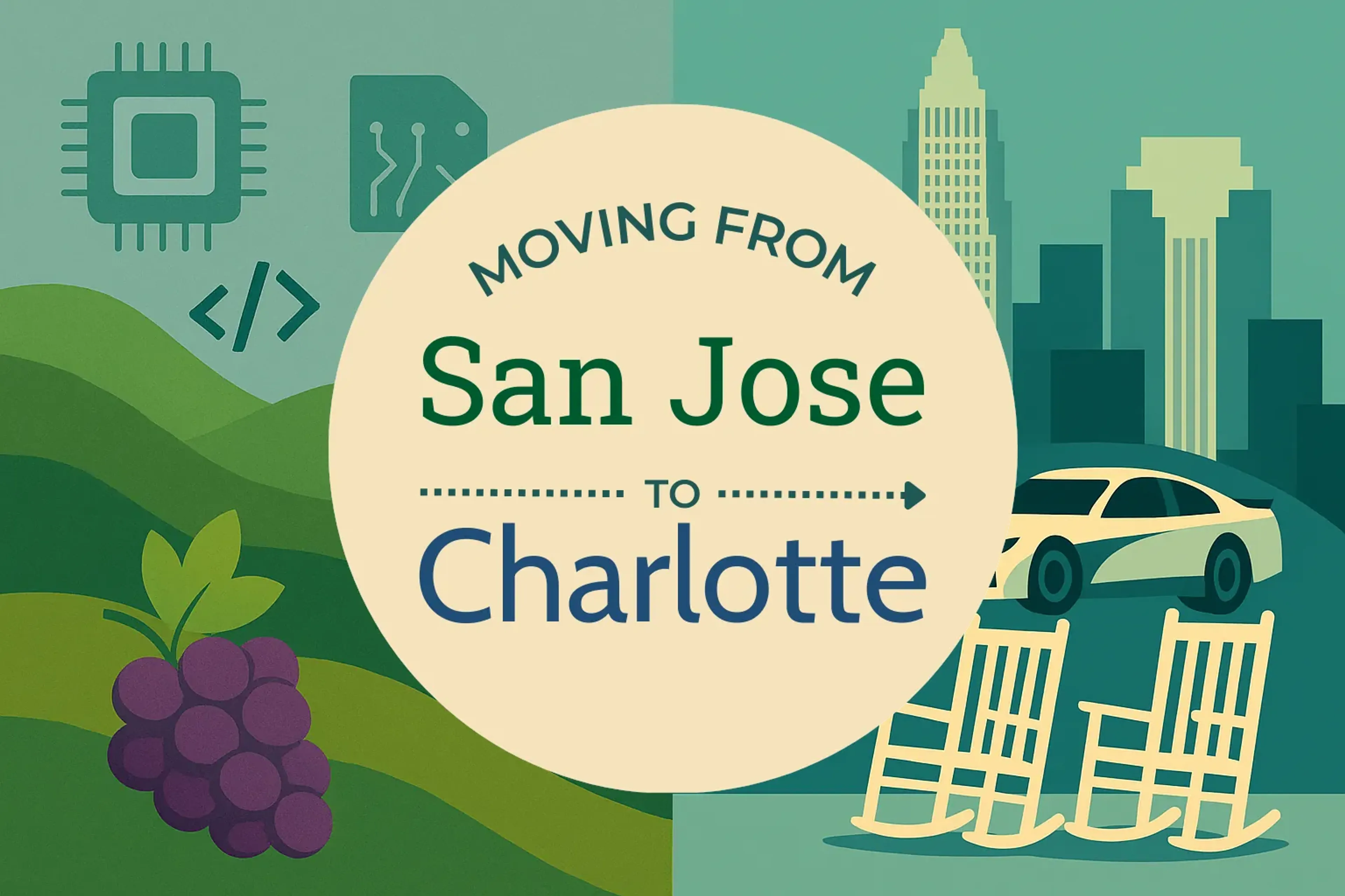 Side-by-side comparison of San Jose to Charlotte moving companies