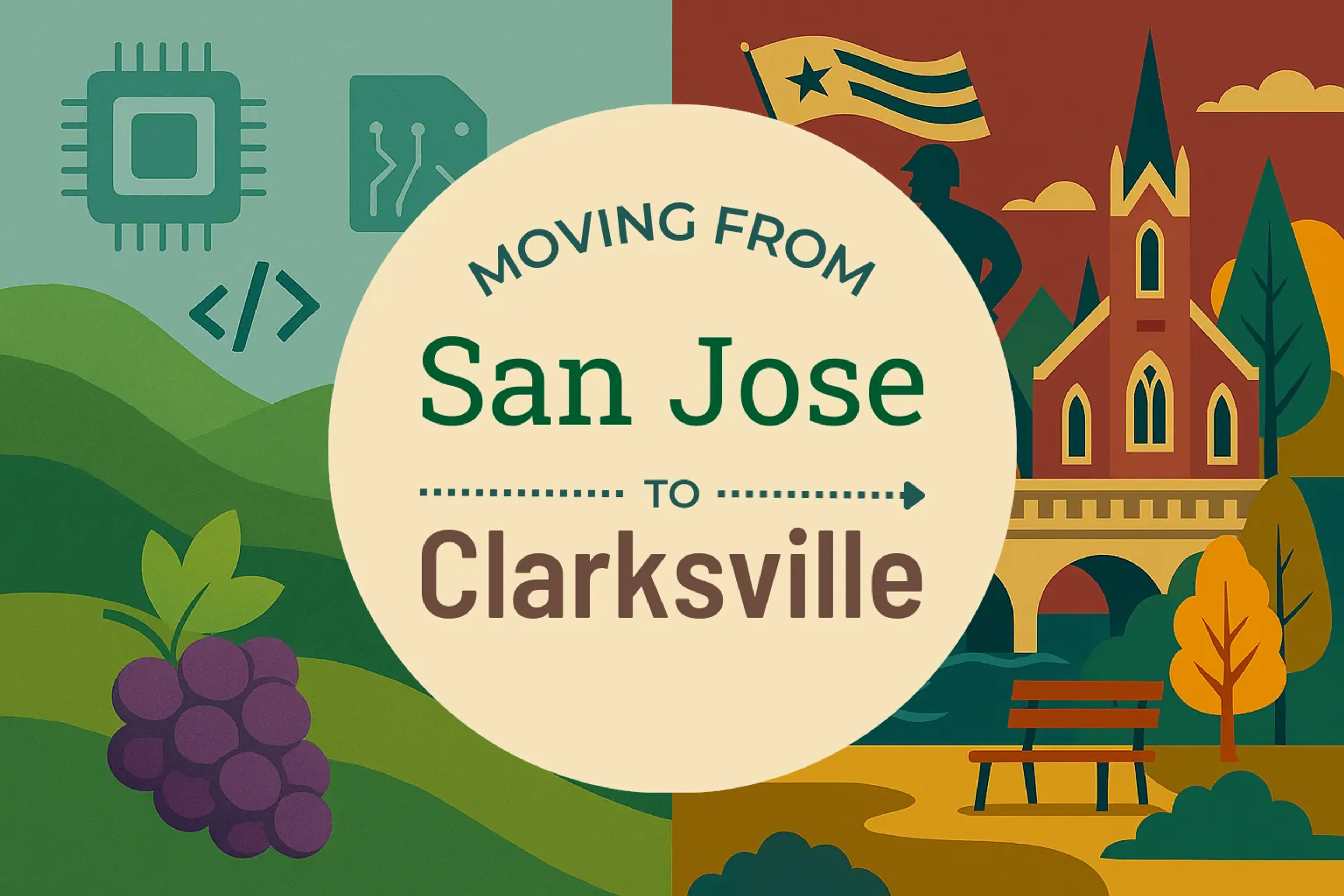 Side-by-side comparison of San Jose to Clarksville moving companies