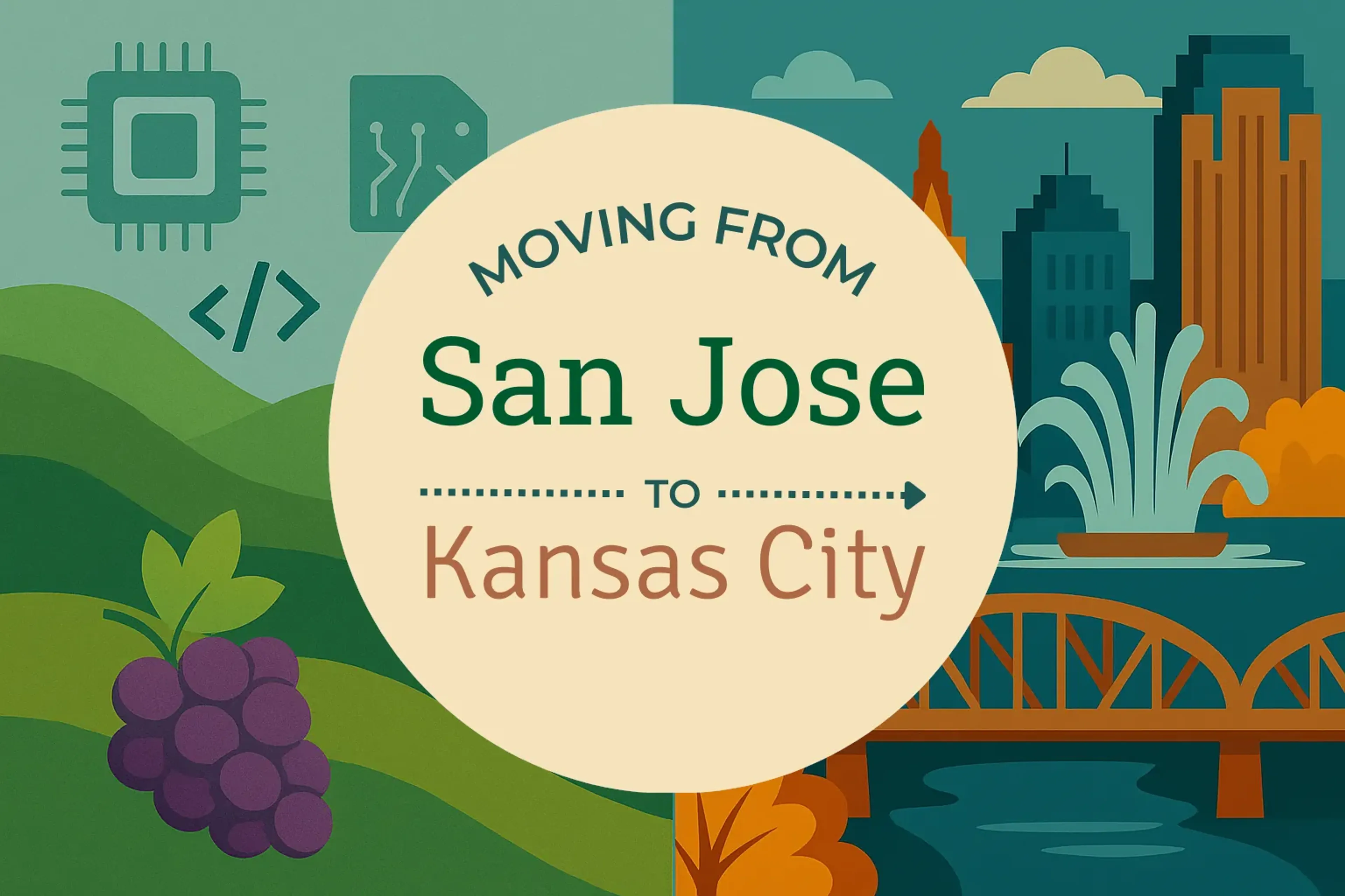 Side-by-side comparison of San Jose to Kansas City moving companies
