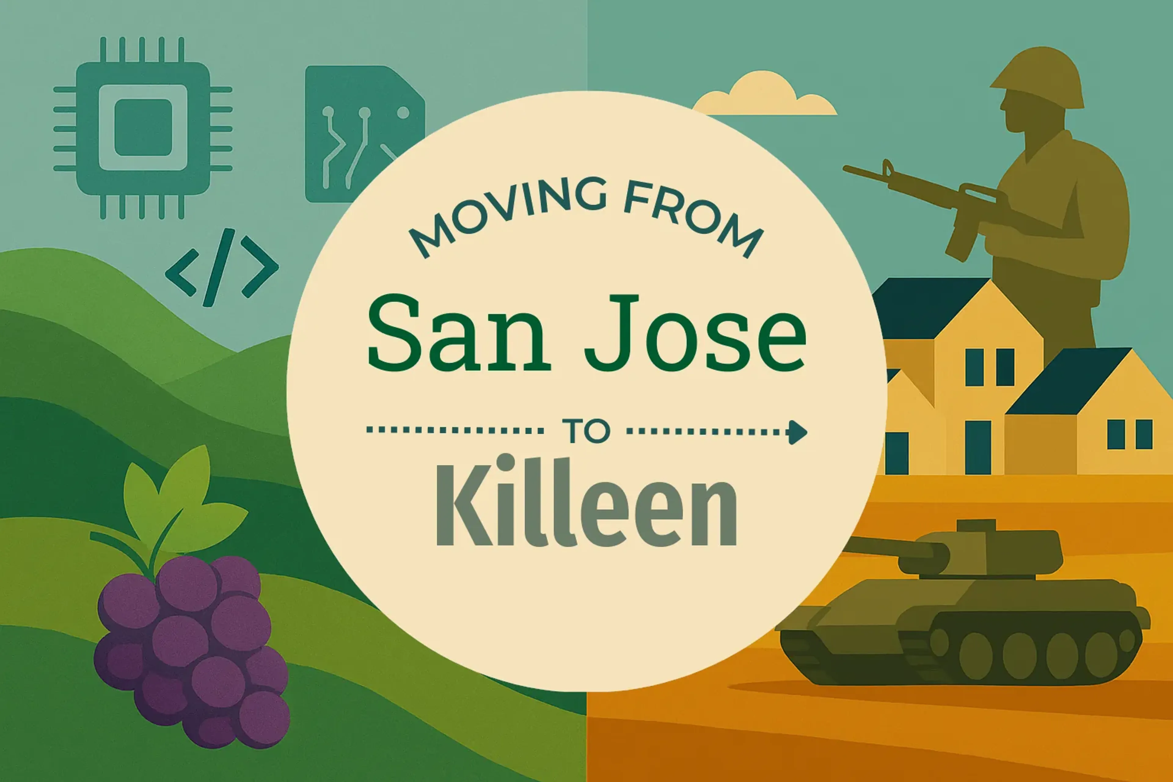 Side-by-side comparison of San Jose to Killeen moving companies