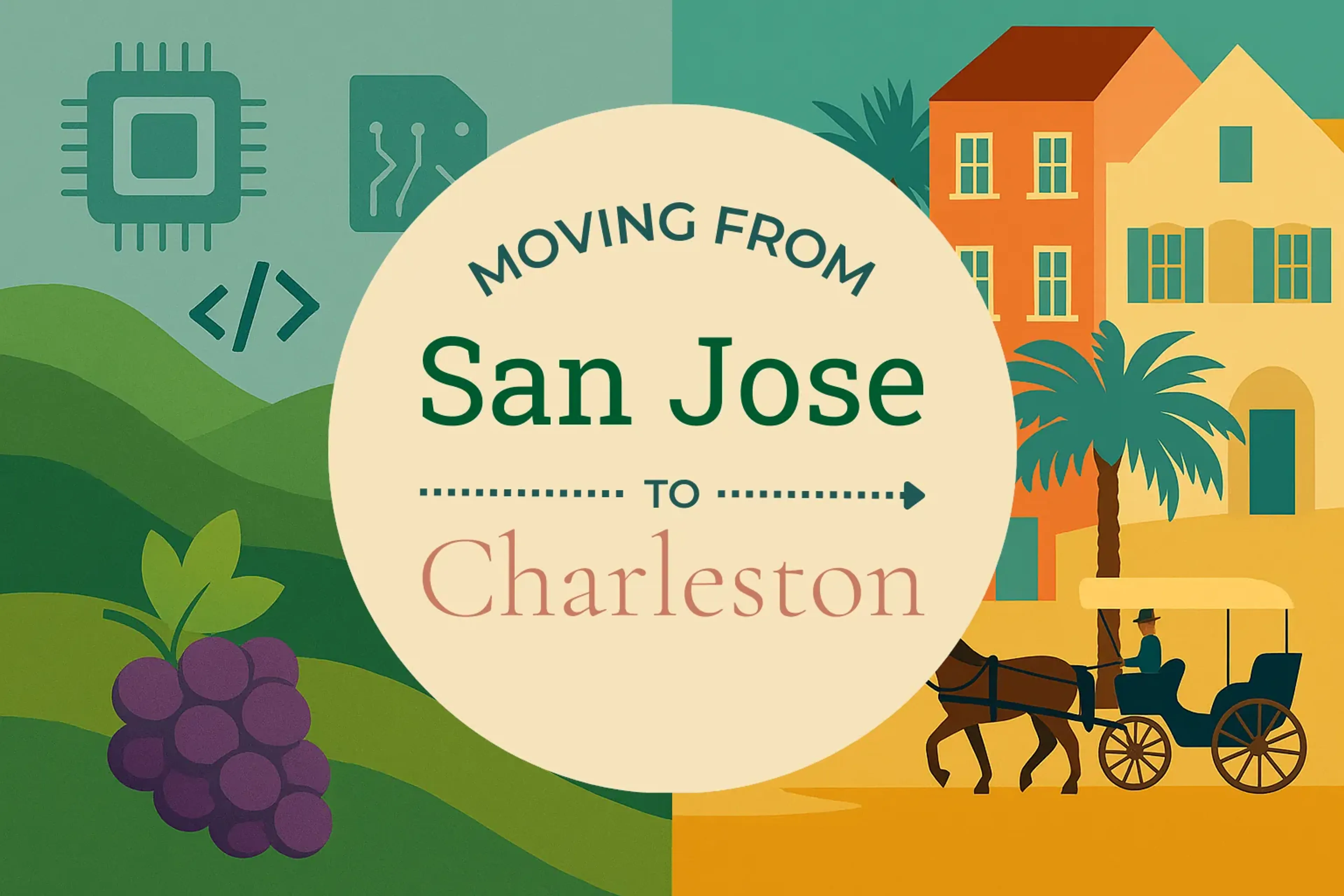 Side-by-side comparison of San Jose to Charleston moving companies