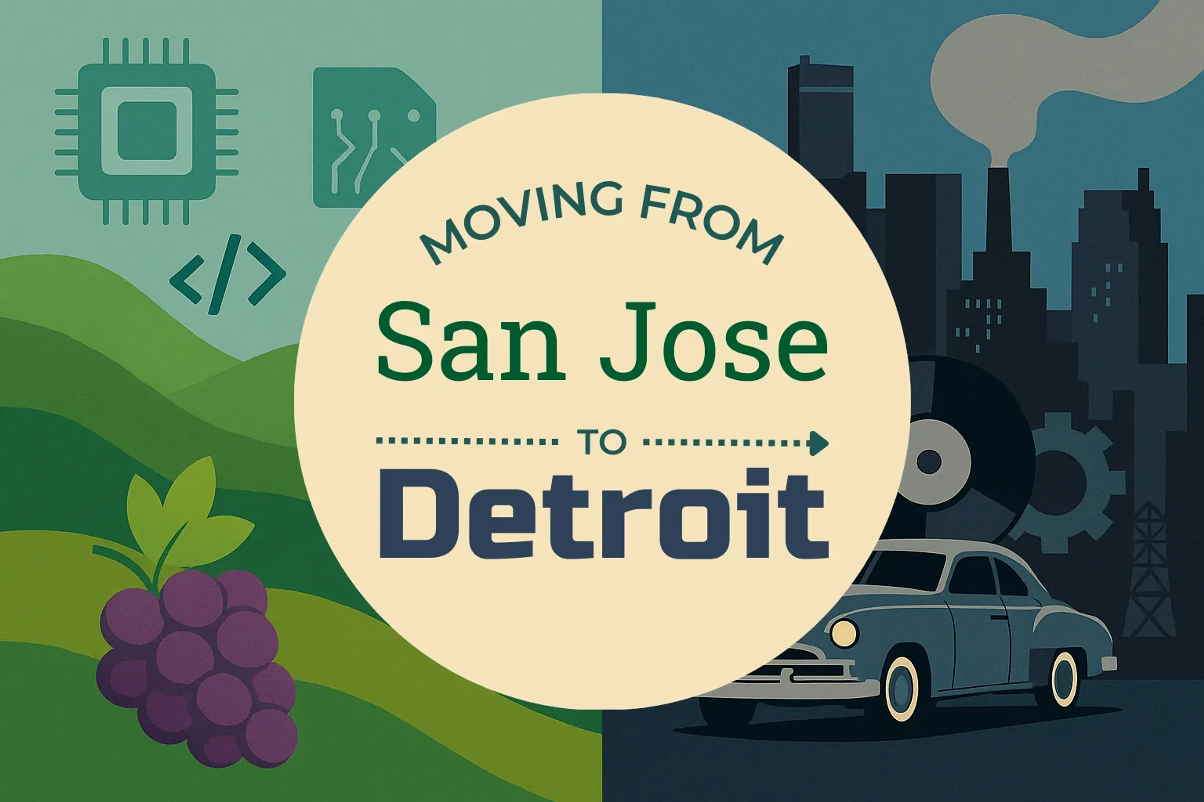 Side-by-side comparison of San Jose to Detroit moving companies