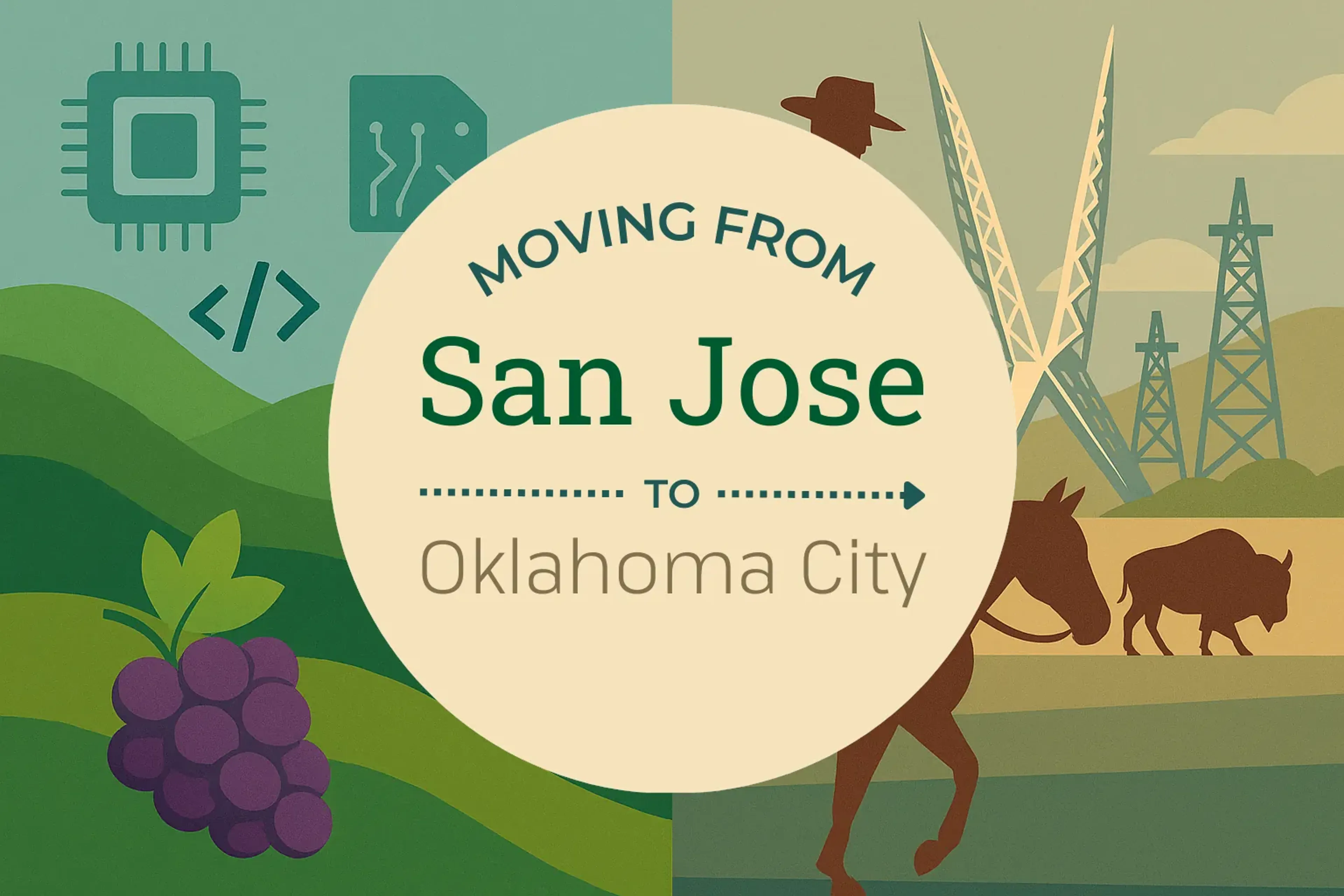 Side-by-side comparison of San Jose to Oklahoma City moving companies