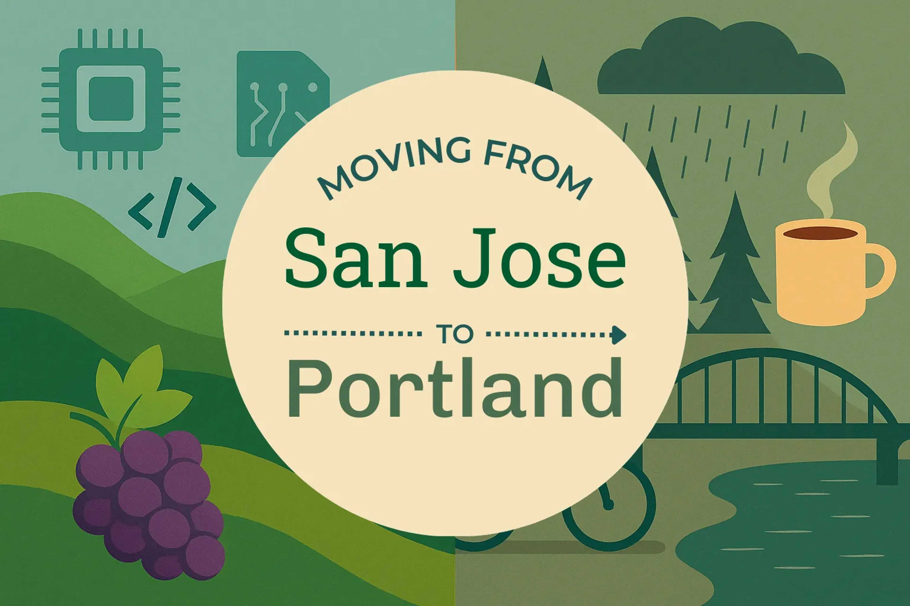 Side-by-side comparison of San Jose to Portland moving companies