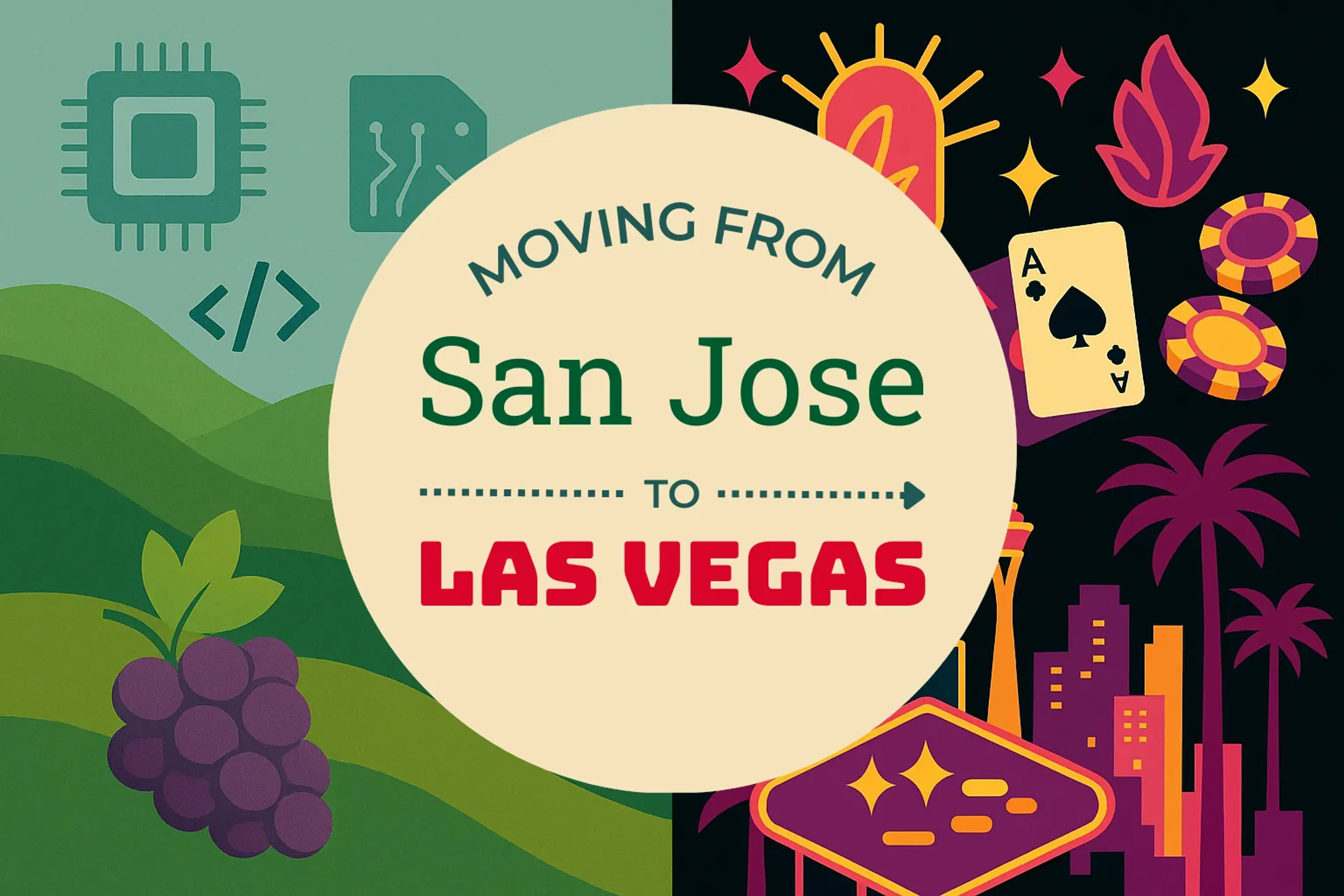 Side-by-side comparison of San Jose to Las Vegas moving companies