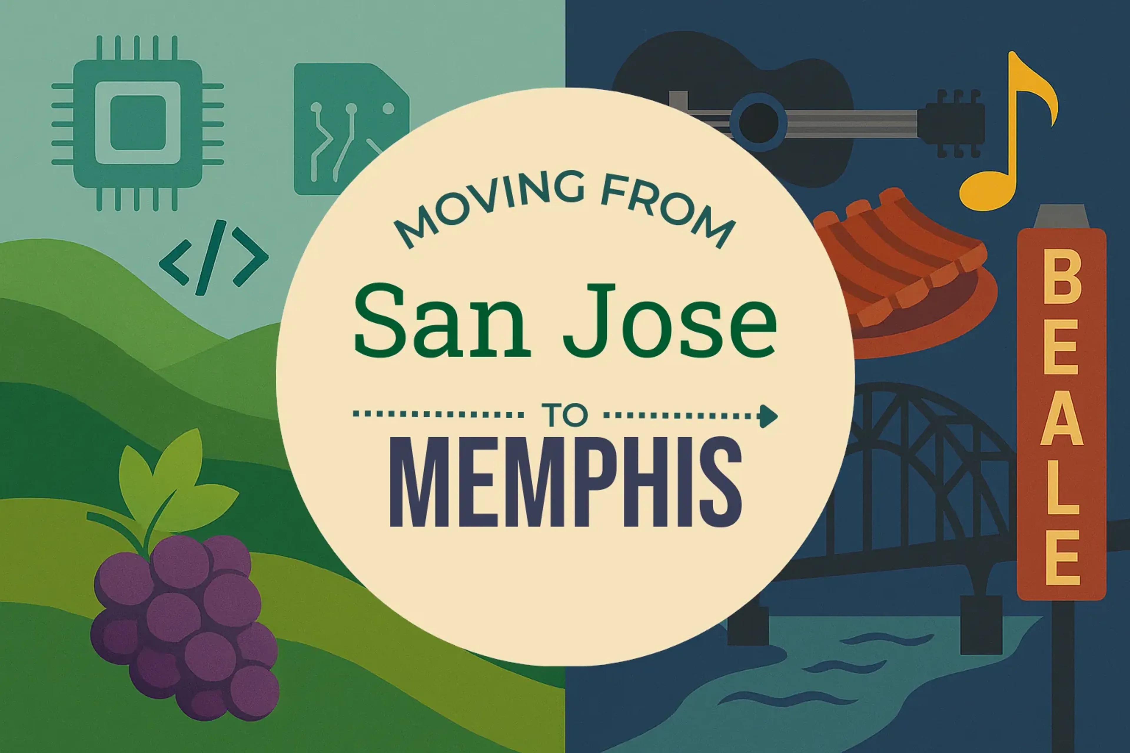 Side-by-side comparison of San Jose to Memphis moving companies