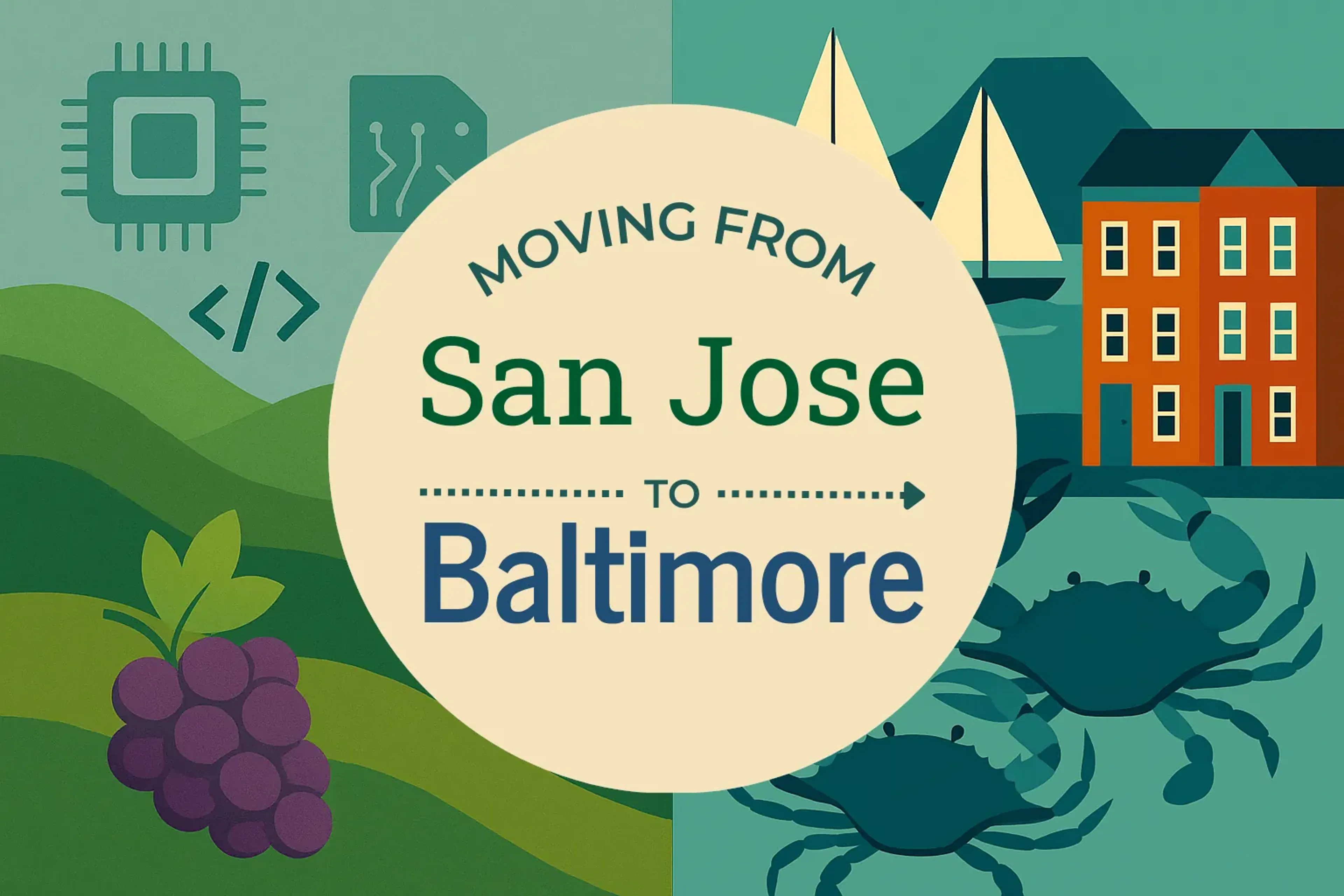 Side-by-side comparison of San Jose to Baltimore moving companies