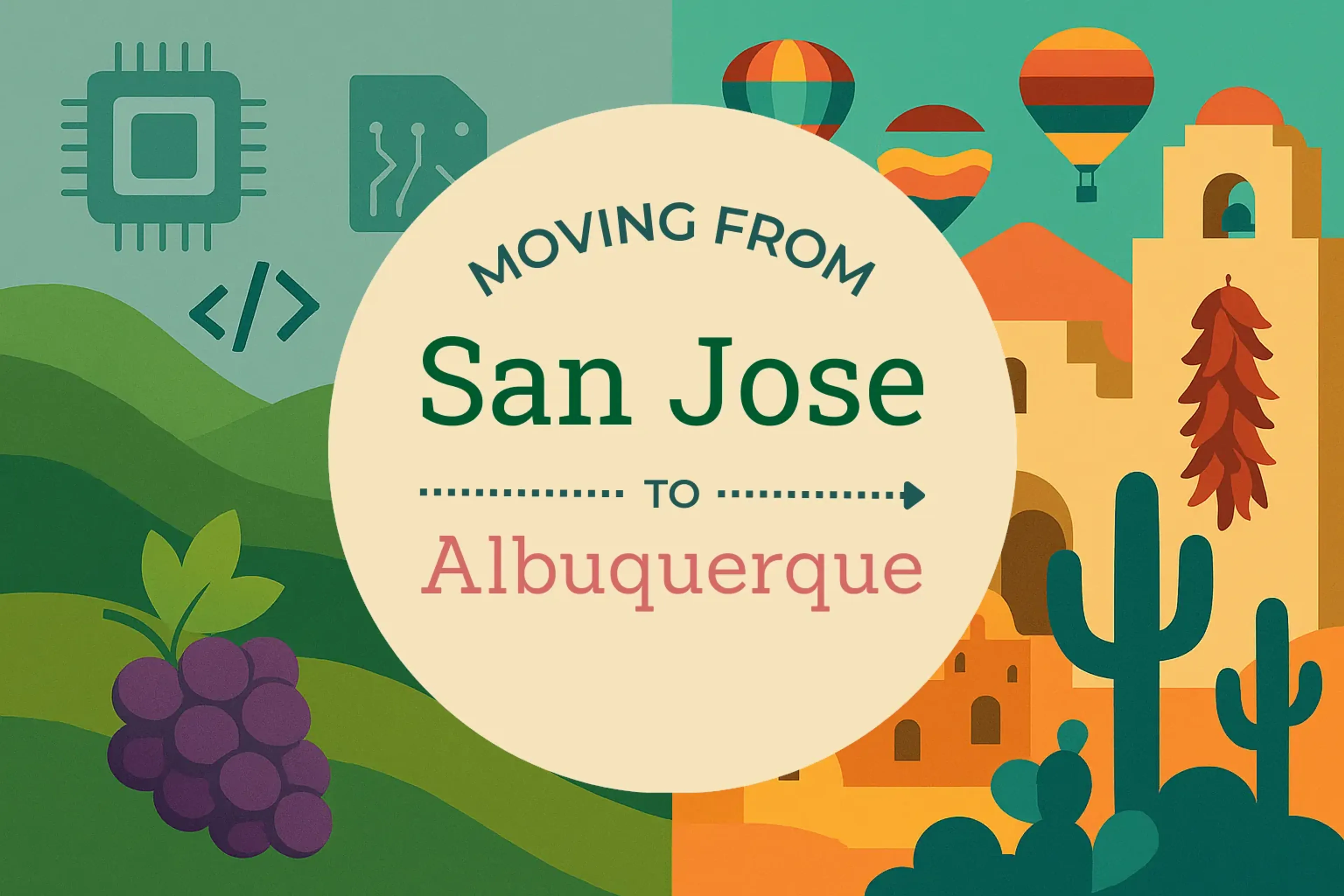 Side-by-side comparison of San Jose to Albuquerque moving companies