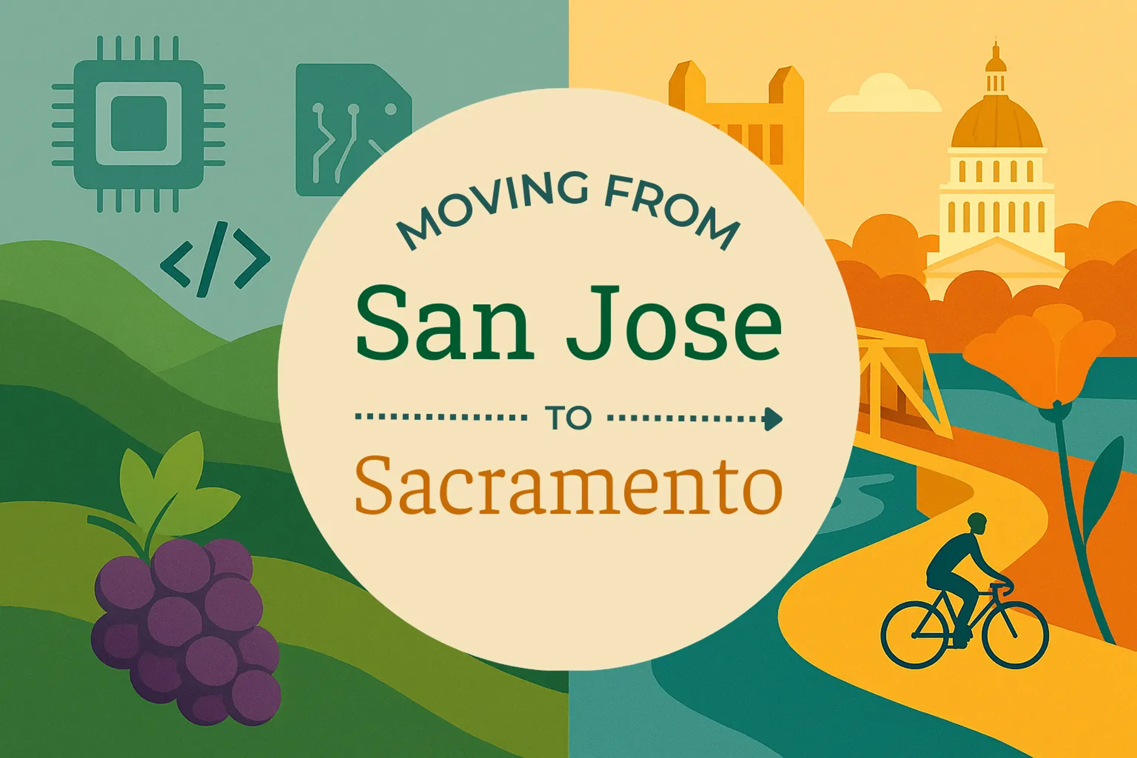 Side-by-side comparison of San Jose to Sacramento moving companies