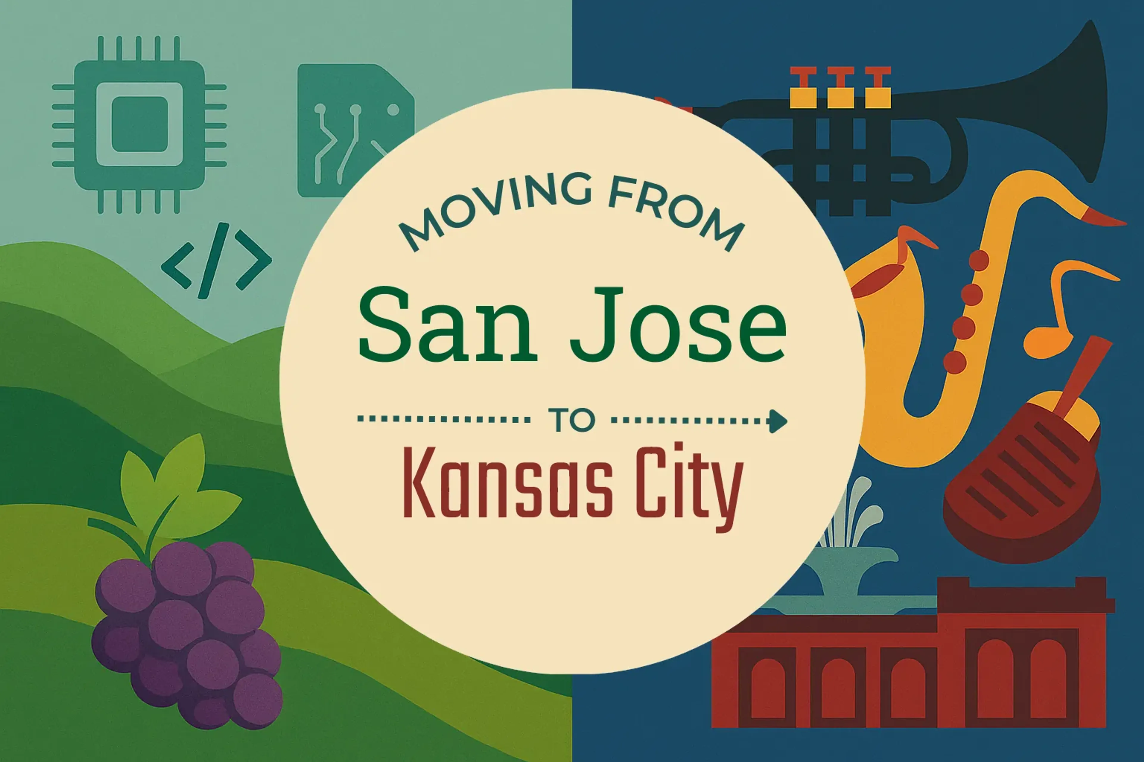 Side-by-side comparison of San Jose to Kansas City moving companies