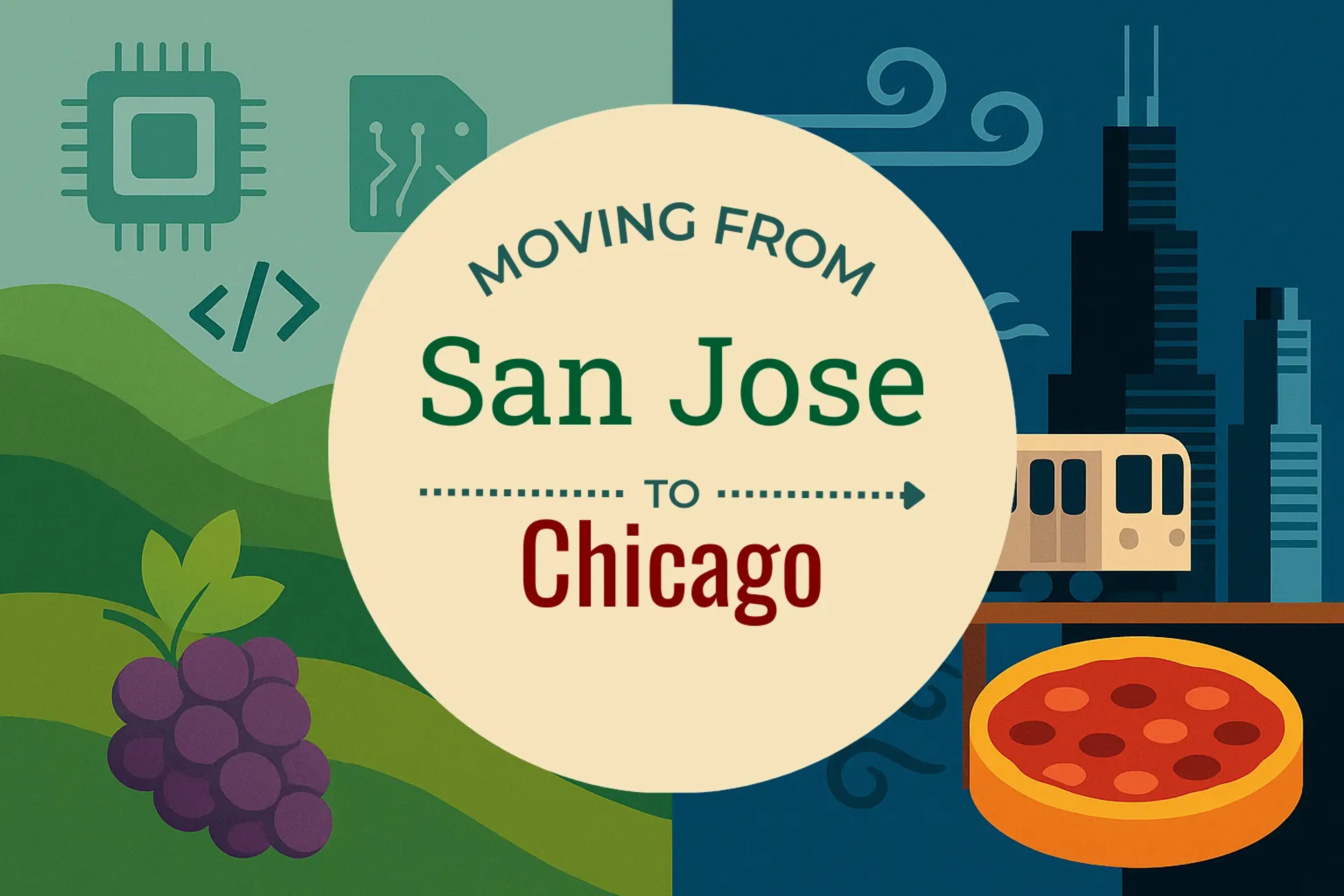 Side-by-side comparison of San Jose to Chicago moving companies