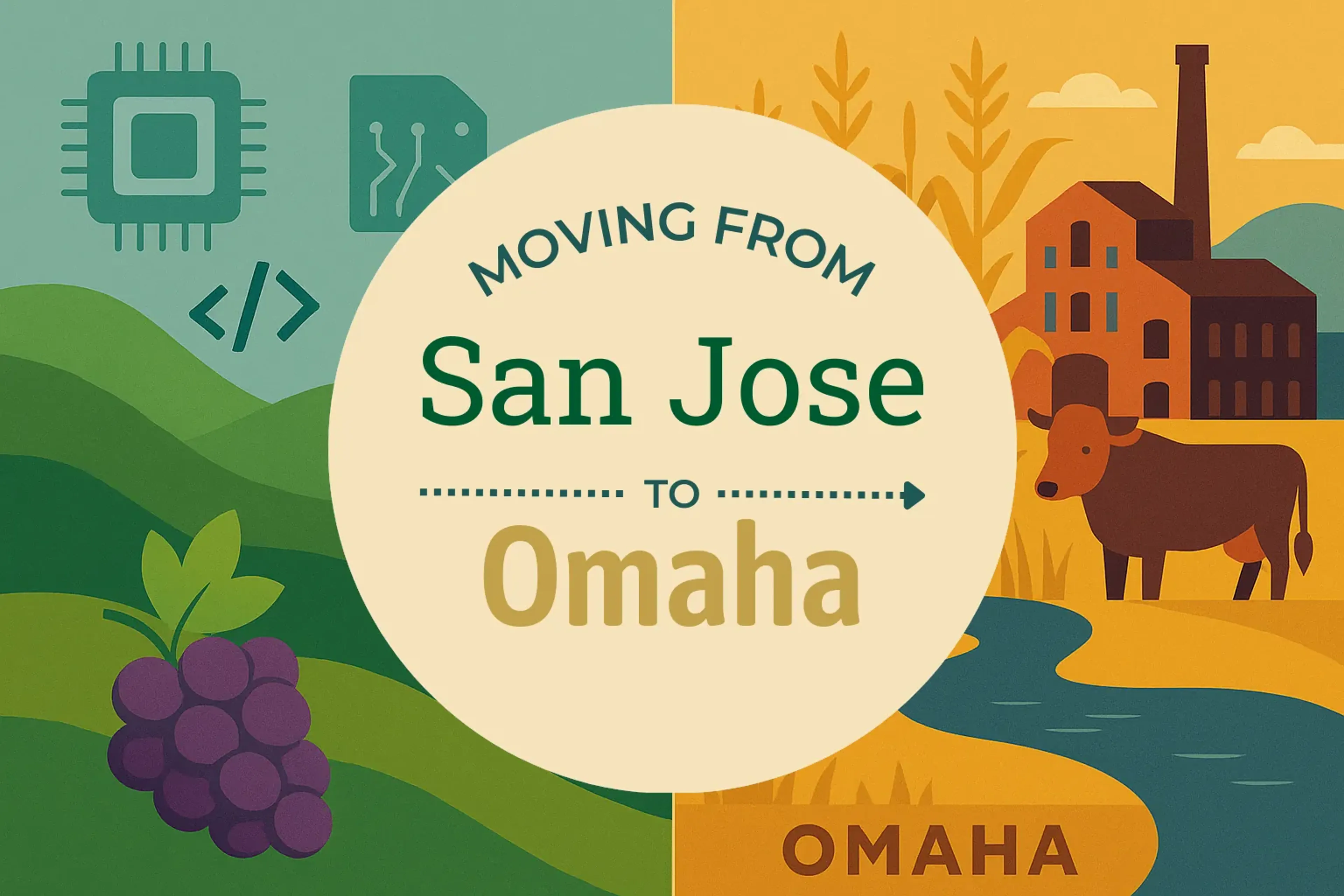 Side-by-side comparison of San Jose to Omaha moving companies