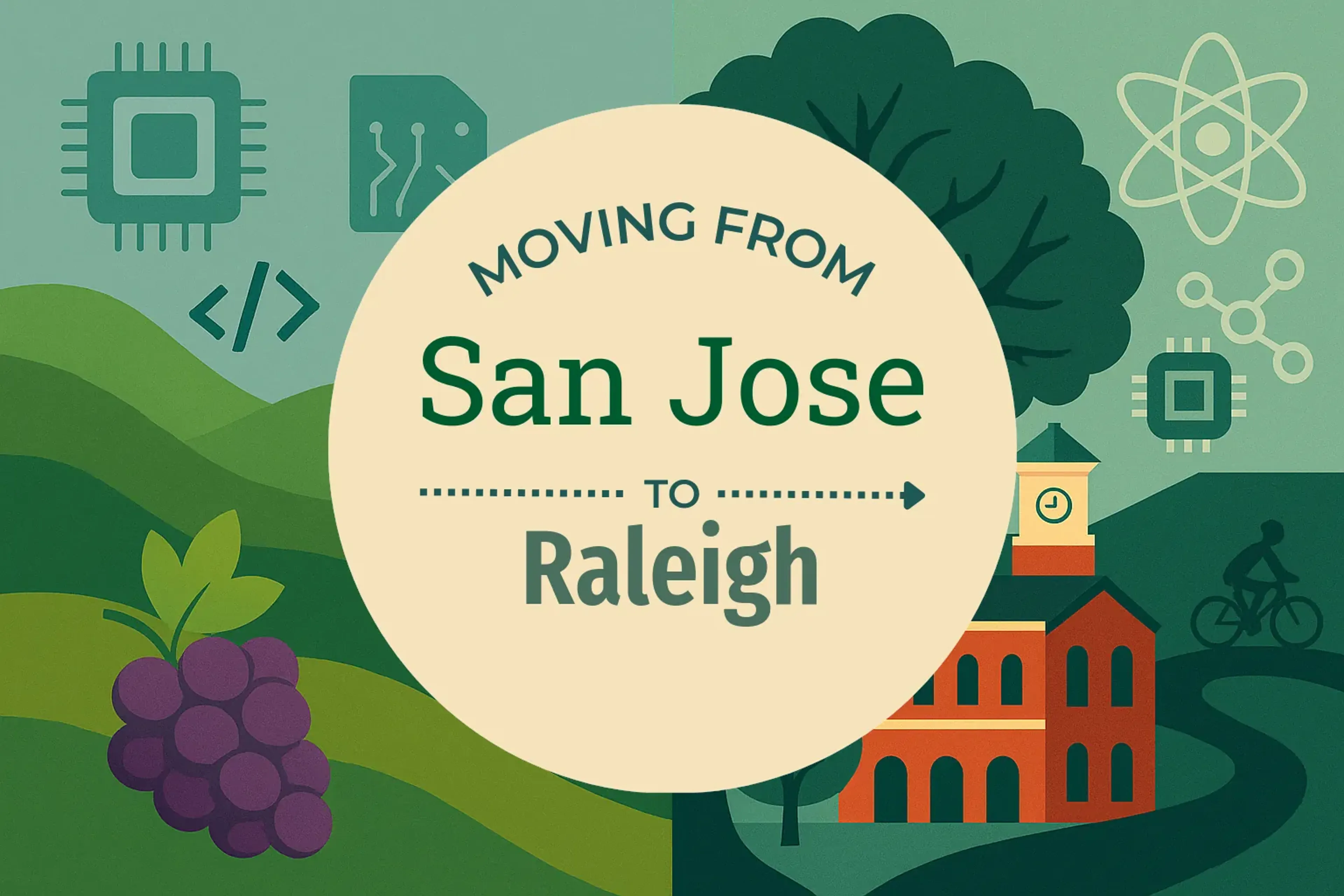 Side-by-side comparison of San Jose to Raleigh moving companies