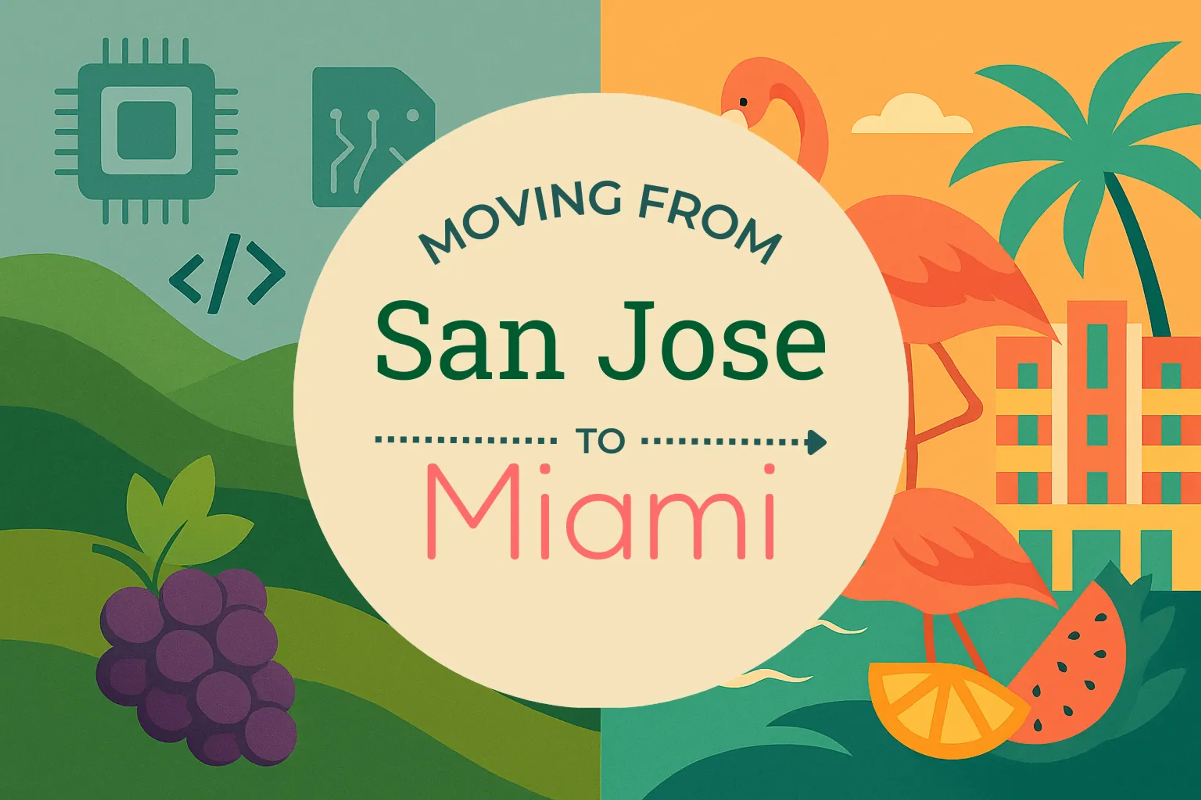 Side-by-side comparison of San Jose to Miami moving companies