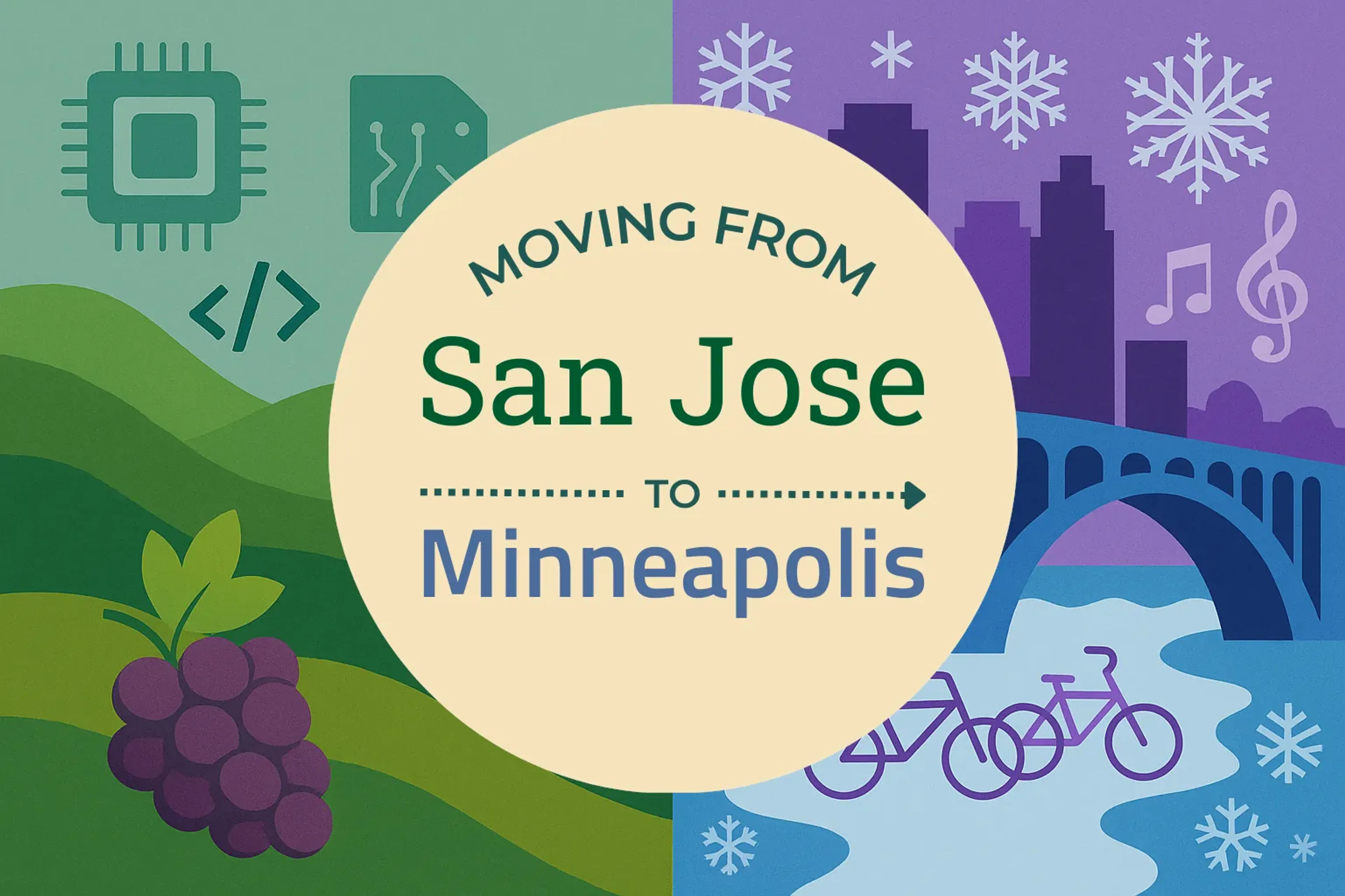 Side-by-side comparison of San Jose to Minneapolis moving companies