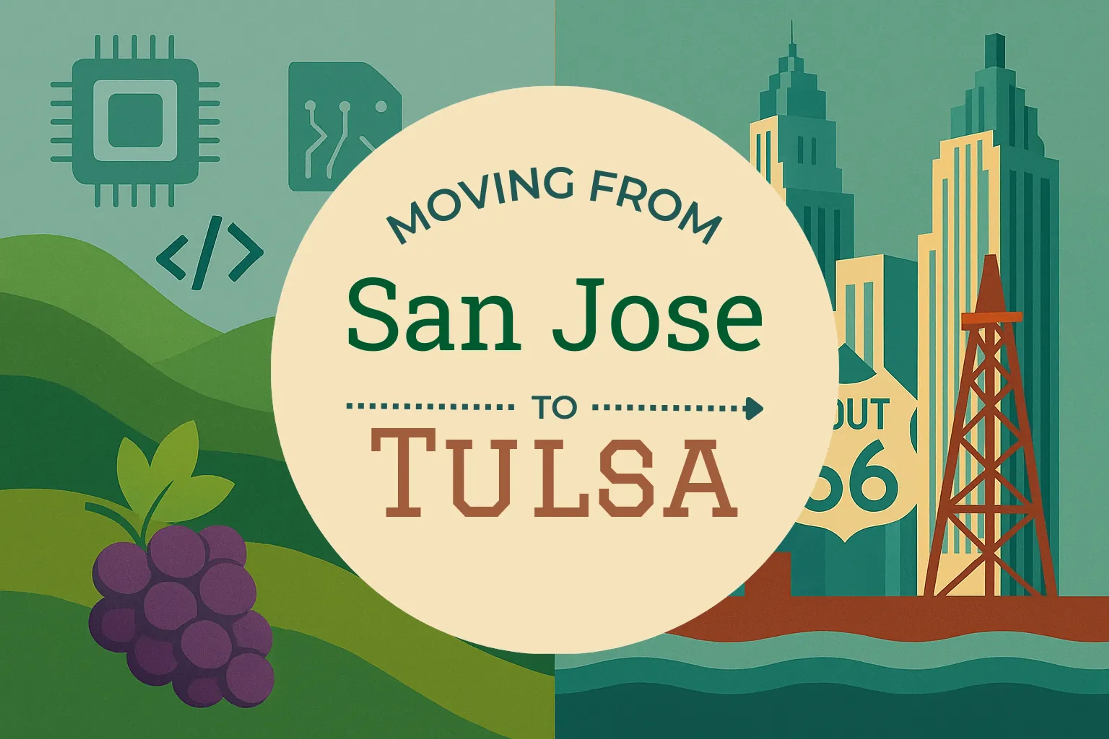 Side-by-side comparison of San Jose to Tulsa moving companies