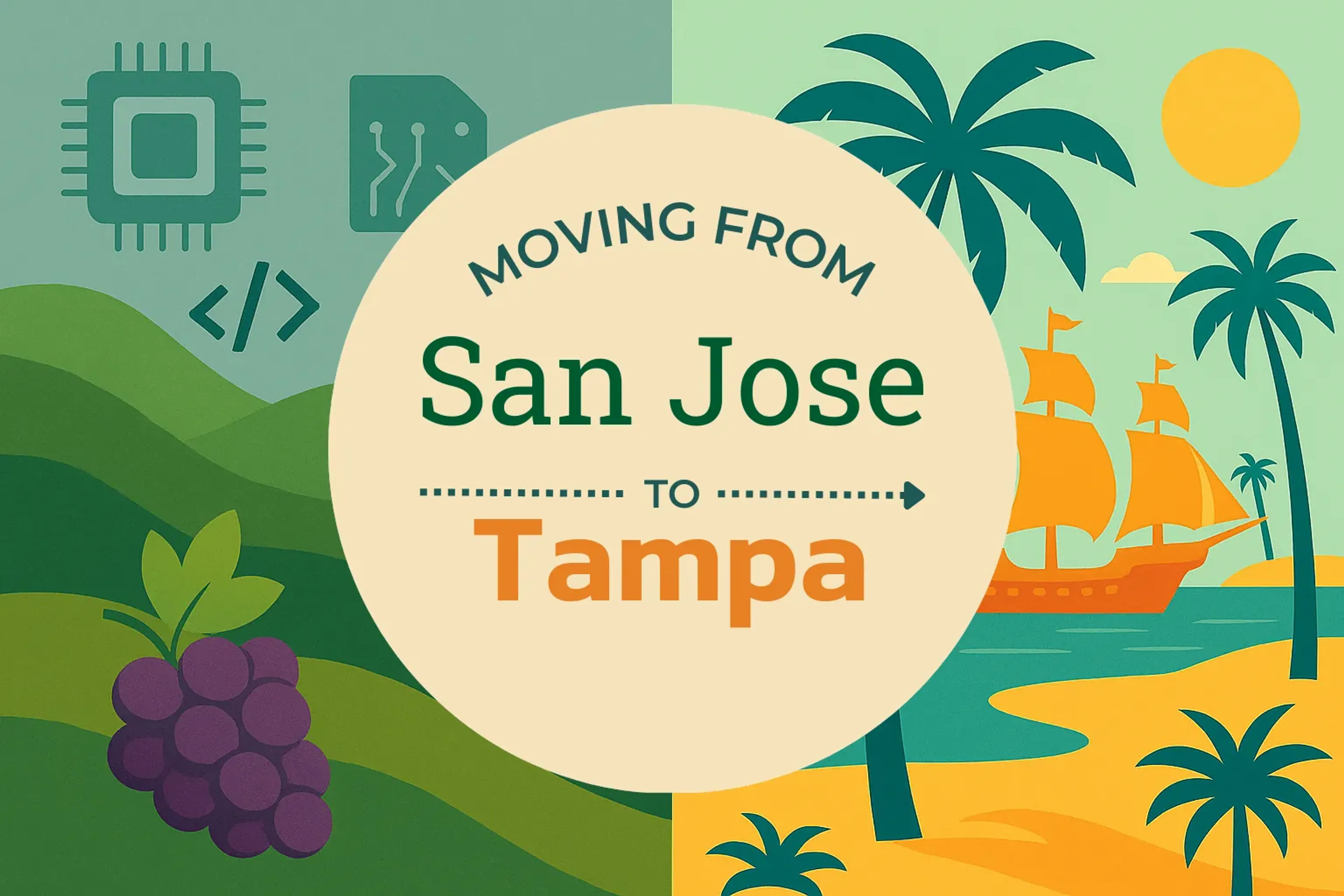 Side-by-side comparison of San Jose to Tampa moving companies