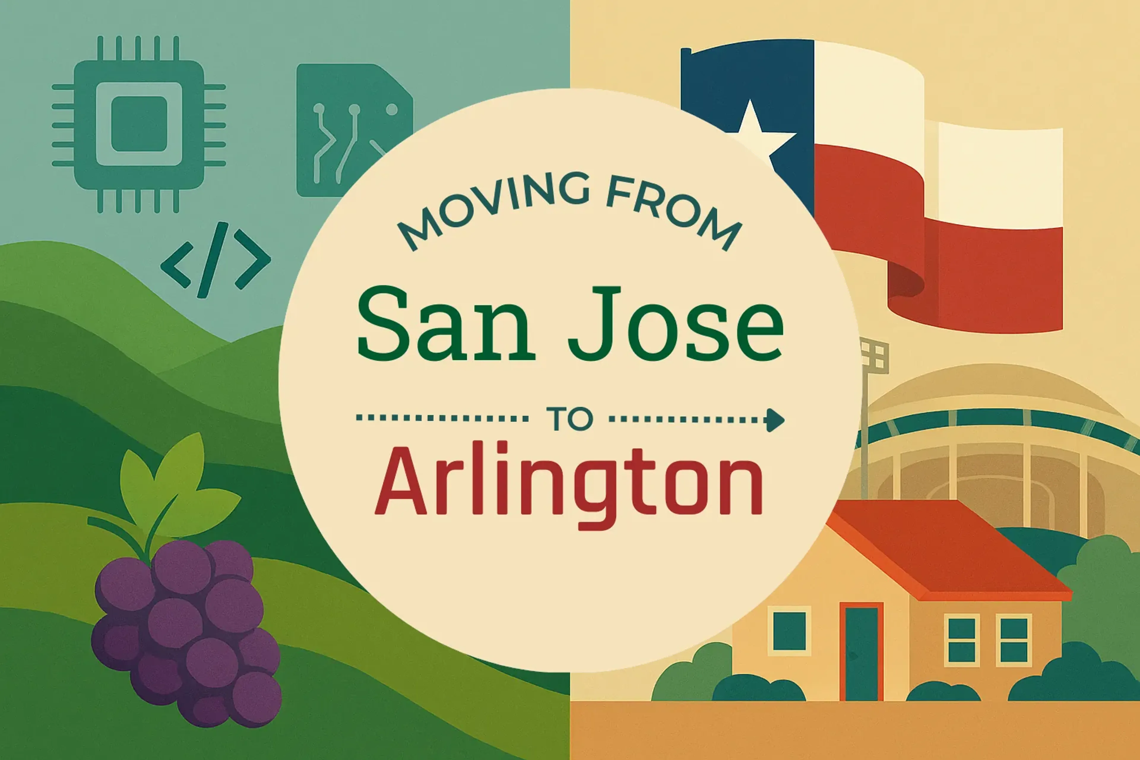 Side-by-side comparison of San Jose to Arlington moving companies