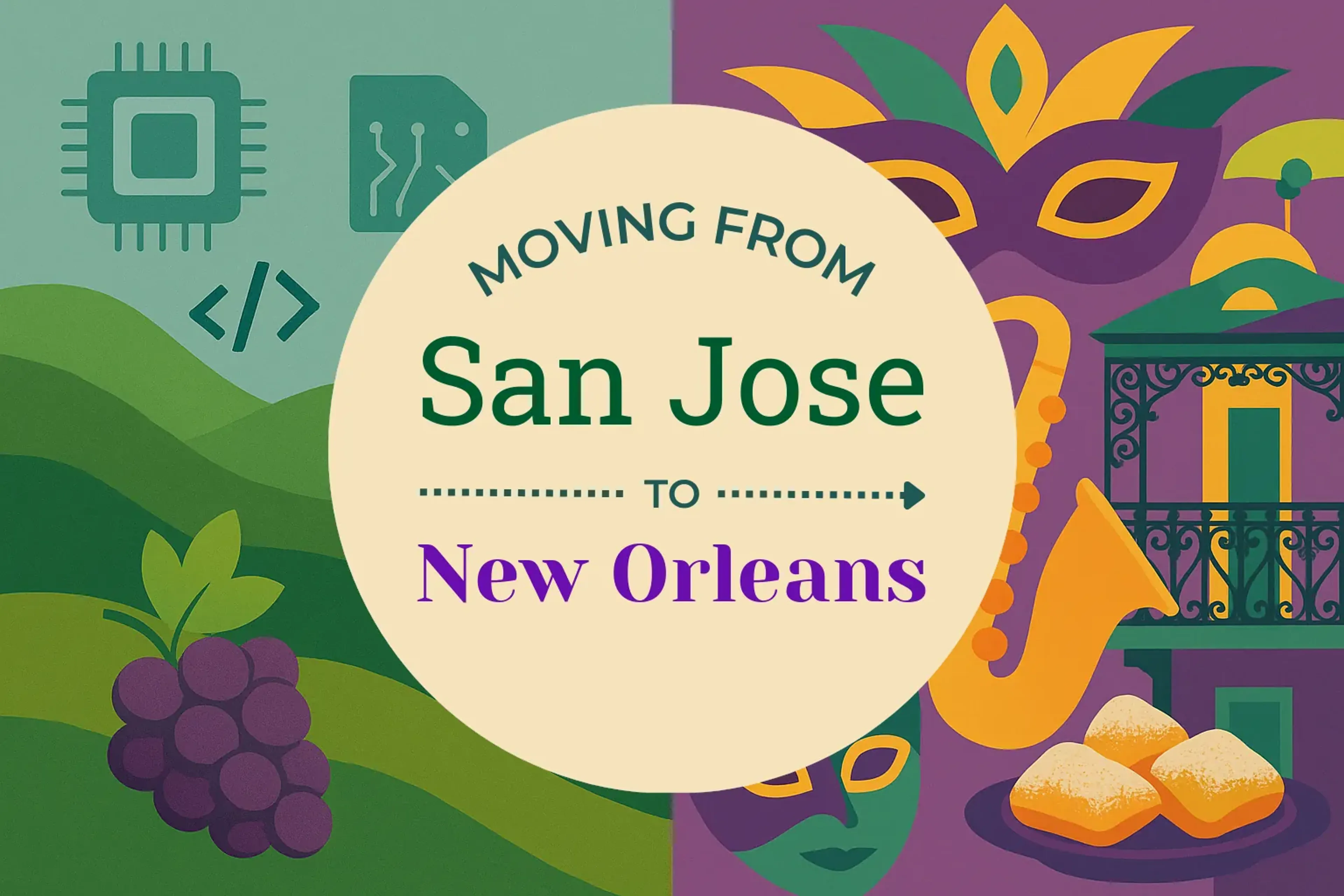 Side-by-side comparison of San Jose to New Orleans moving companies