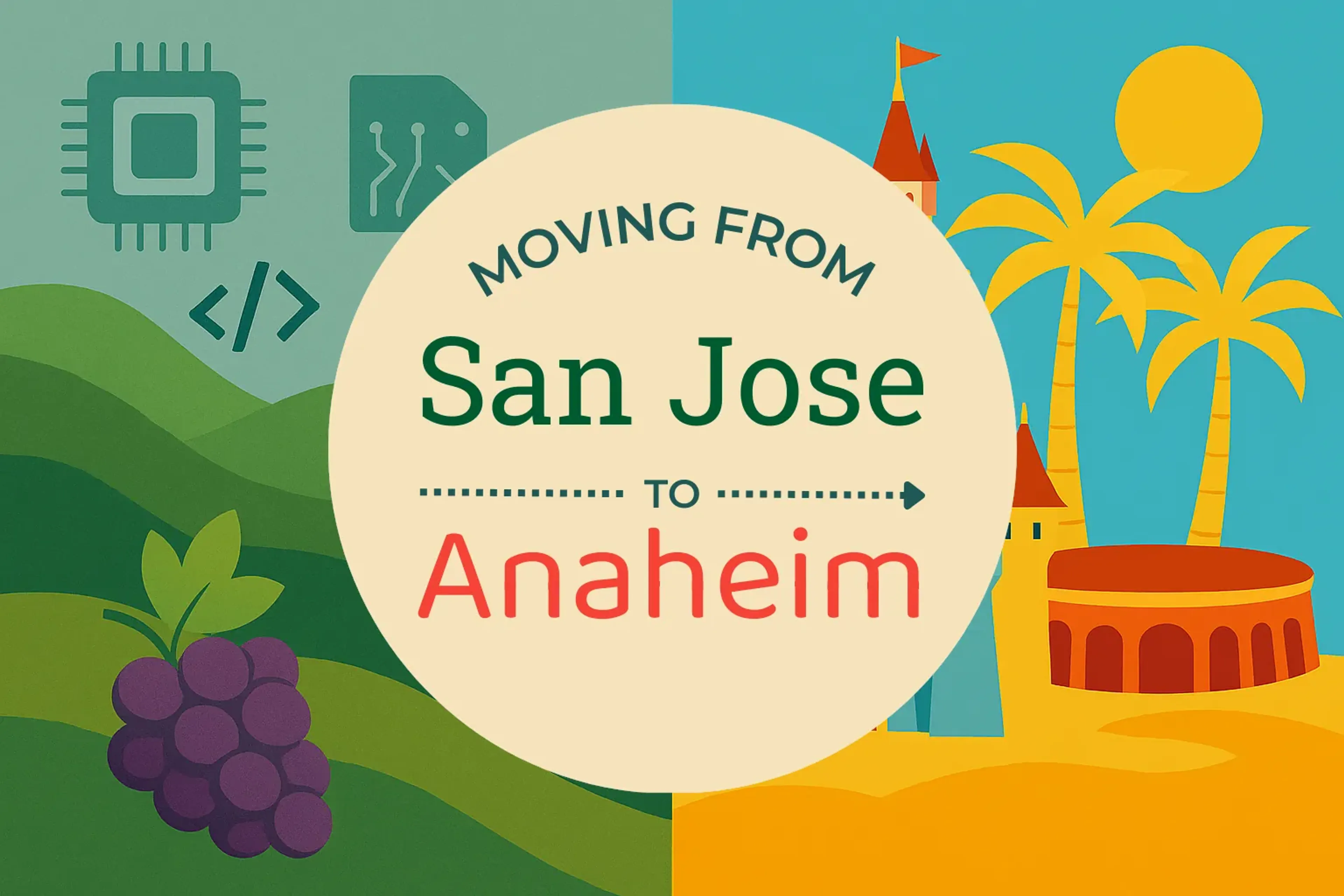 Side-by-side comparison of San Jose to Anaheim moving companies