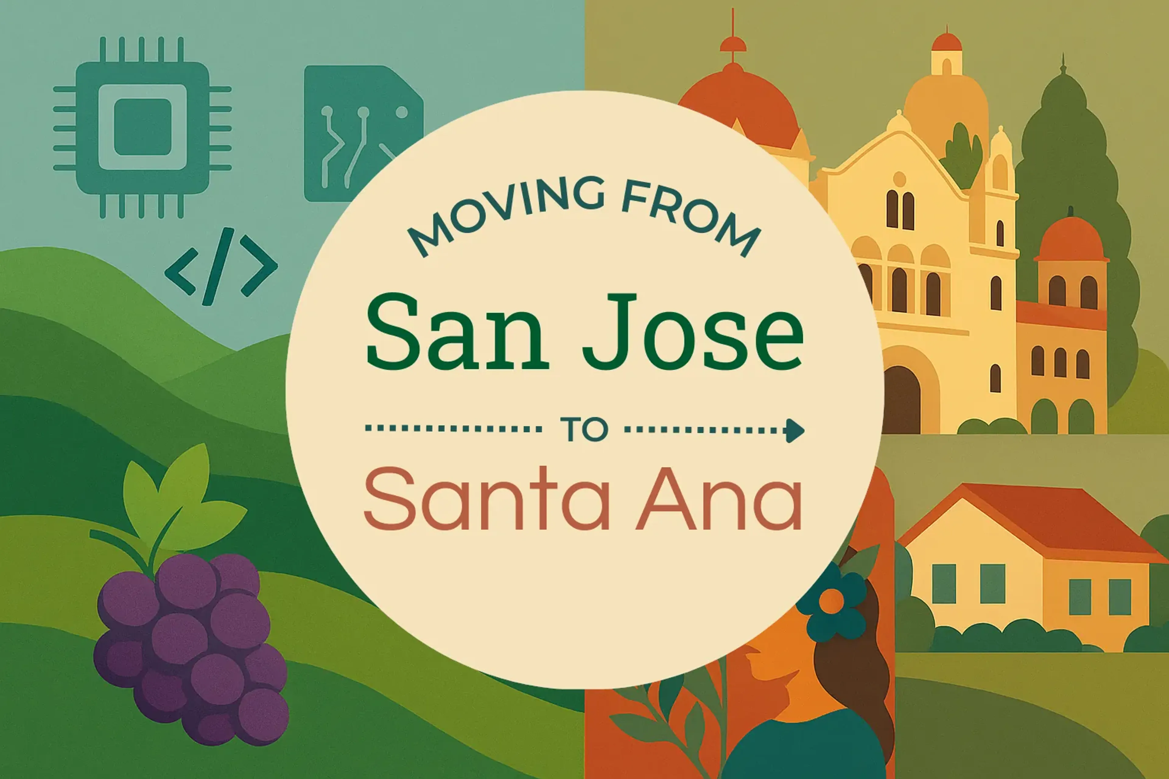Side-by-side comparison of San Jose to Santa Ana moving companies