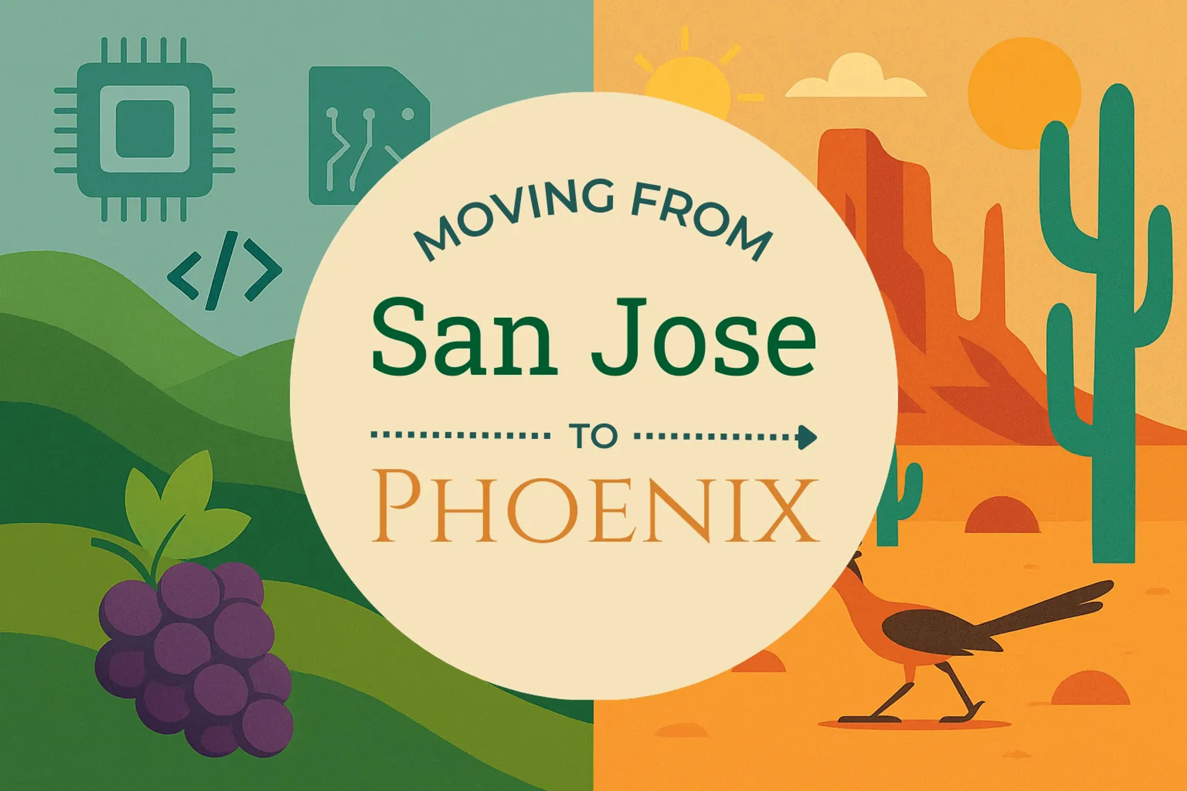 Side-by-side comparison of San Jose to Phoenix moving companies