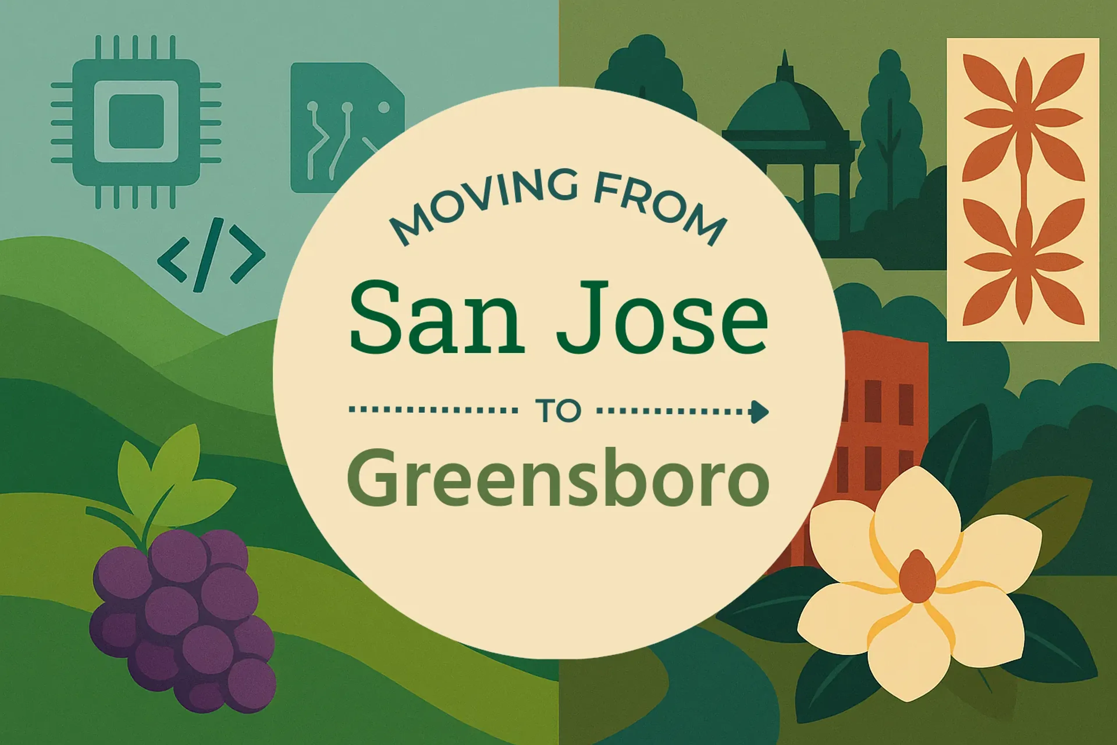 Side-by-side comparison of San Jose to Greensboro moving companies